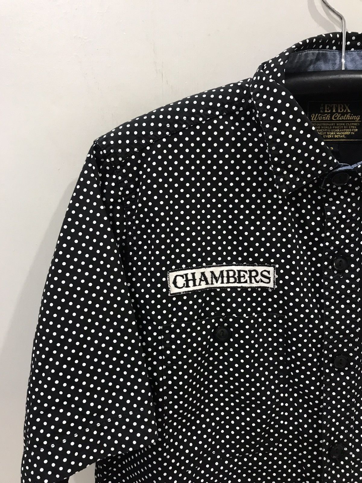Japanese Brand ETBX Japan Workwear style Polkadot Shirt Size US L / EU 52-54 / 3 - 4 Thumbnail