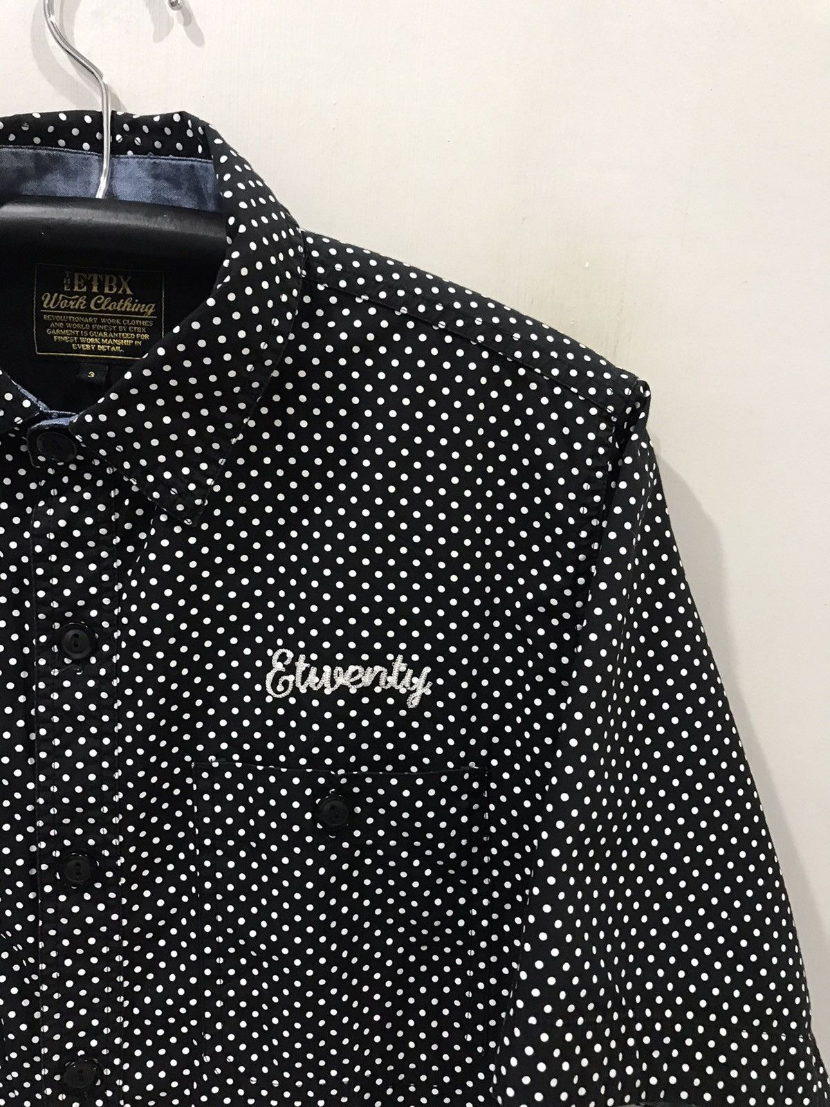Japanese Brand ETBX Japan Workwear style Polkadot Shirt Size US L / EU 52-54 / 3 - 3 Thumbnail
