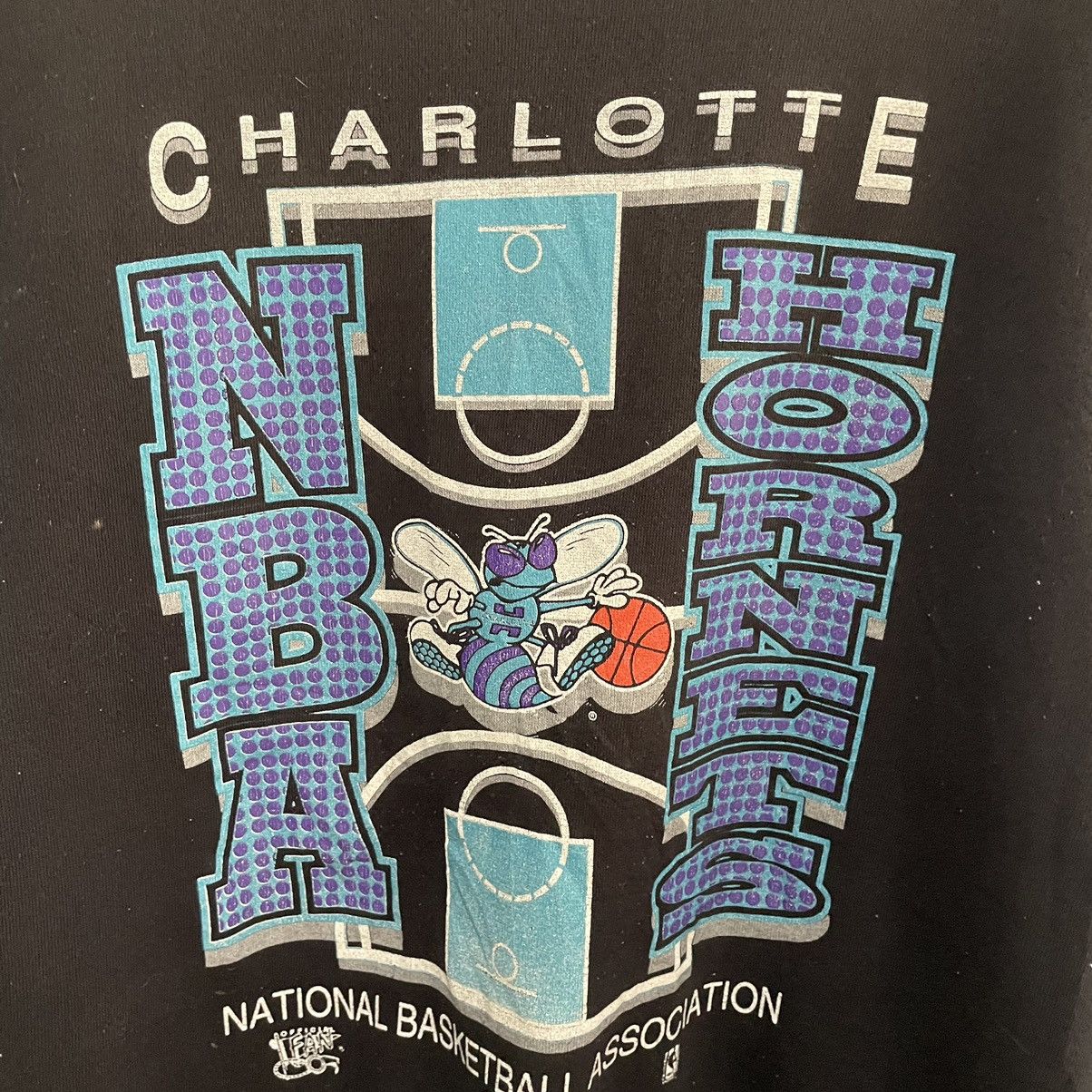 NBA × Vintage 💥 90s CHARLOTTE HORNETS NBA USA SWEATSHIRT Size US L / EU 52-54 / 3 - 6 Thumbnail