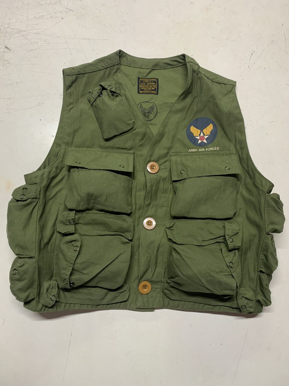 Vintage Tectical military multi pocket beige vest Size US M / EU 48-50 / 2 - 4 Thumbnail