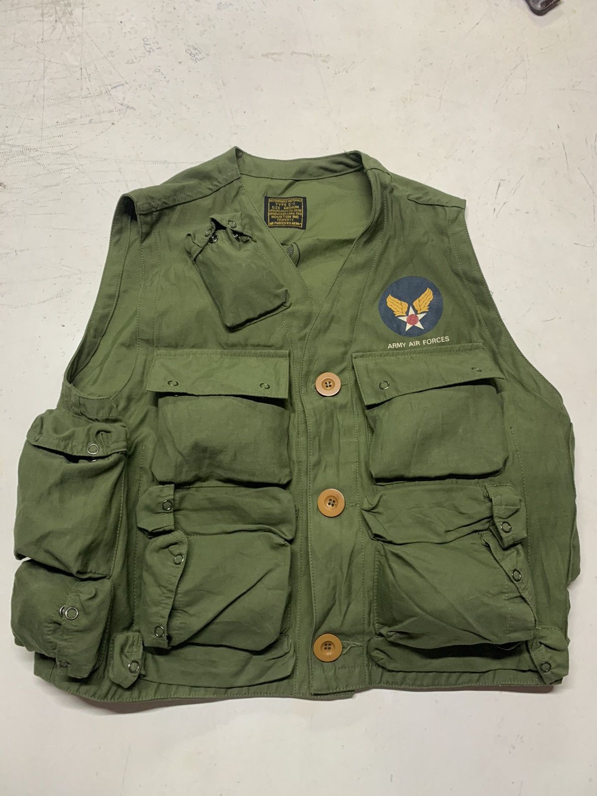 Vintage Tectical military multi pocket beige vest Size US M / EU 48-50 / 2 - 5 Thumbnail