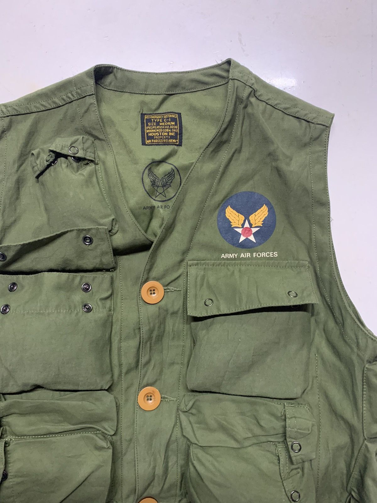 Vintage Tectical military multi pocket beige vest Size US M / EU 48-50 / 2 - 8 Thumbnail