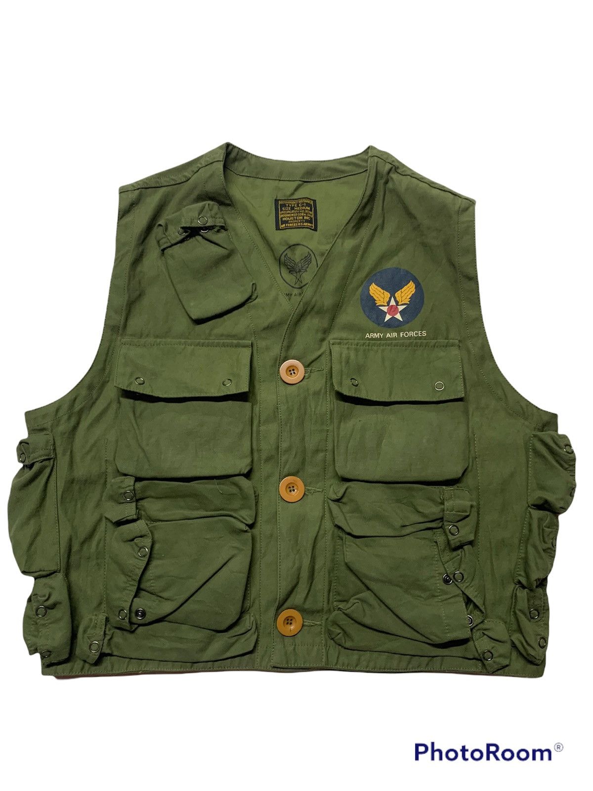Vintage Tectical military multi pocket beige vest Size US M / EU 48-50 / 2 - 2 Thumbnail