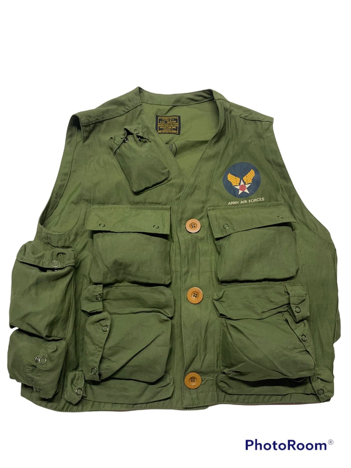 Tectical military multi pocket beige vest