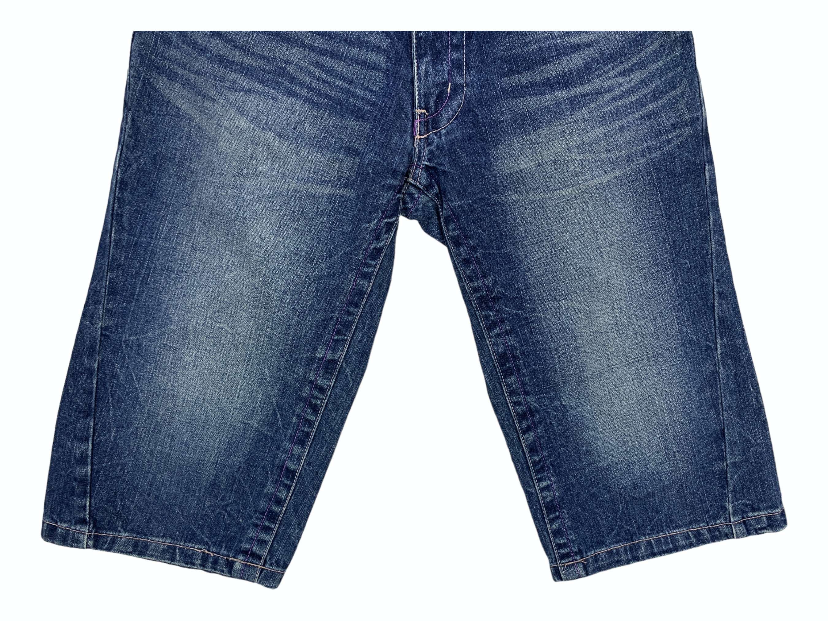 Japanese Brand Nylaus Short Jeans Distressed Denim Size US 31 - 4 Thumbnail