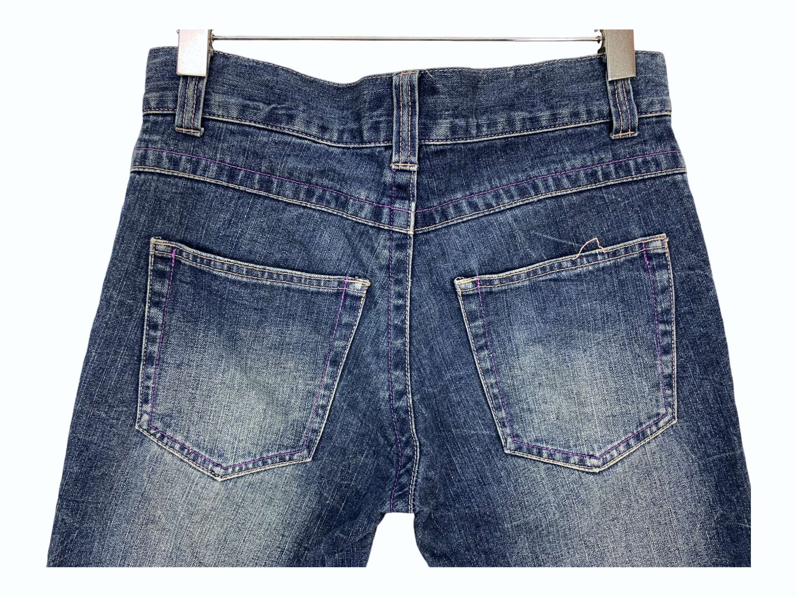 Japanese Brand Nylaus Short Jeans Distressed Denim Size US 31 - 5 Thumbnail