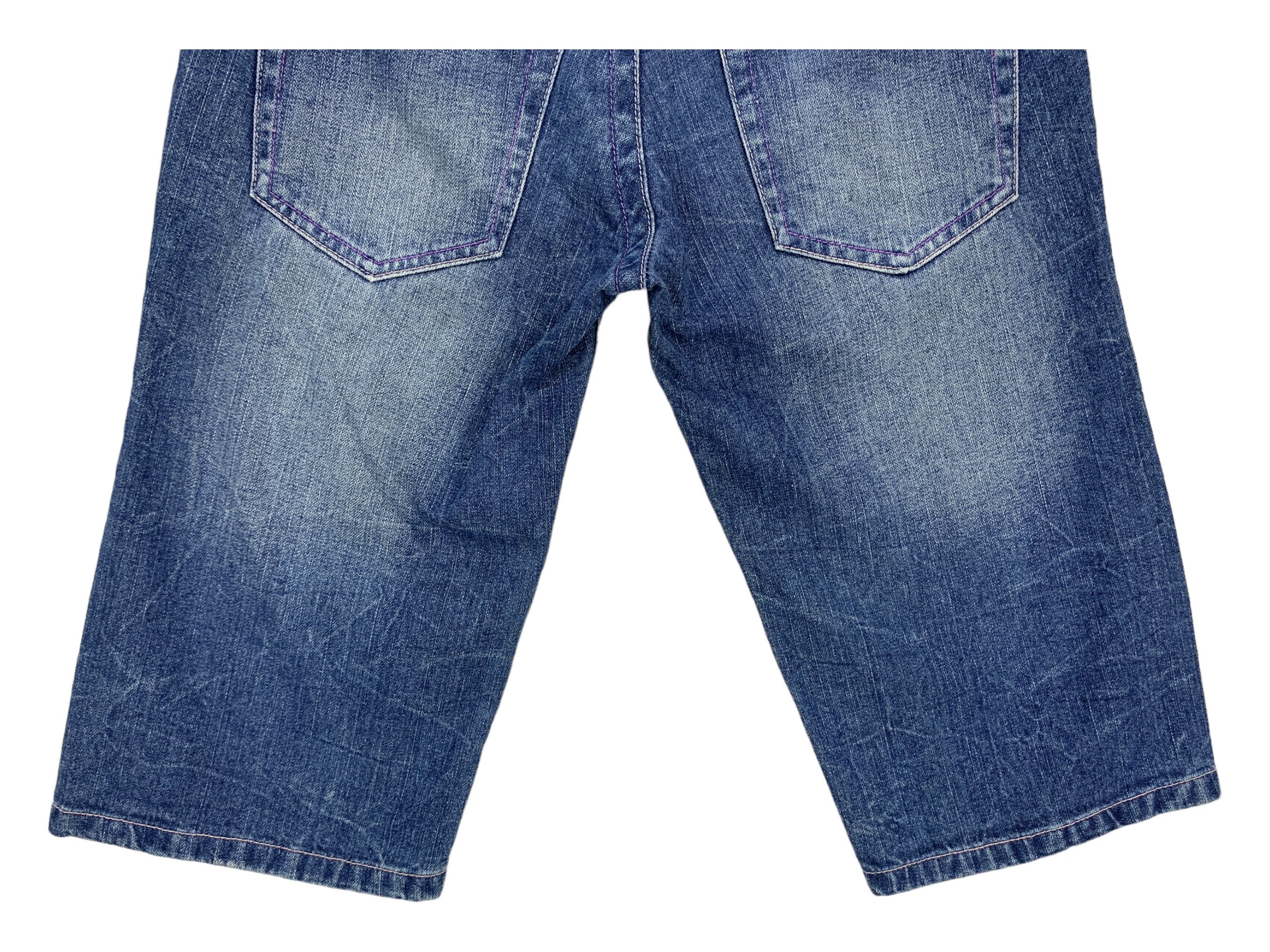 Japanese Brand Nylaus Short Jeans Distressed Denim Size US 31 - 6 Thumbnail