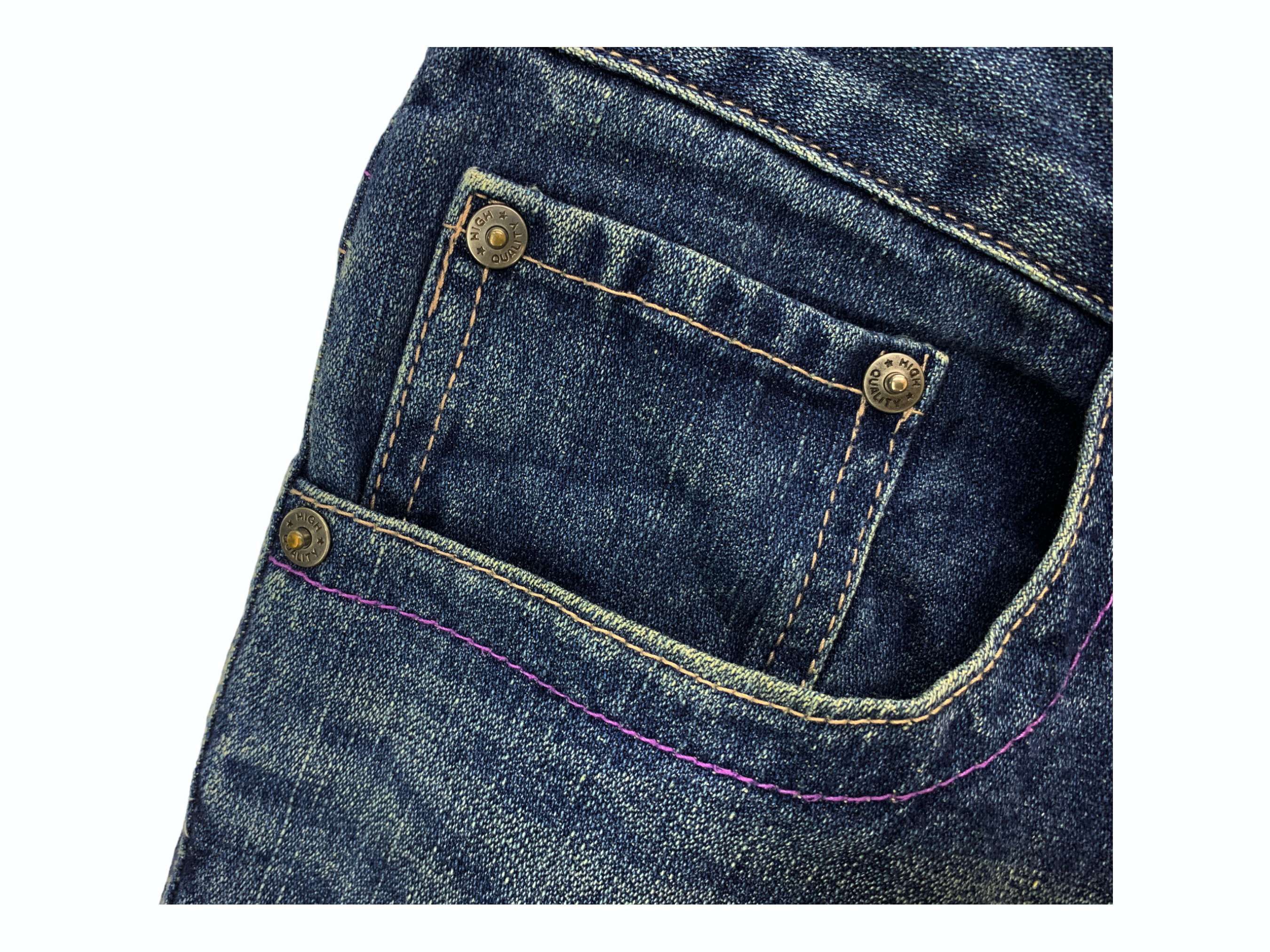 Japanese Brand Nylaus Short Jeans Distressed Denim Size US 31 - 9 Thumbnail