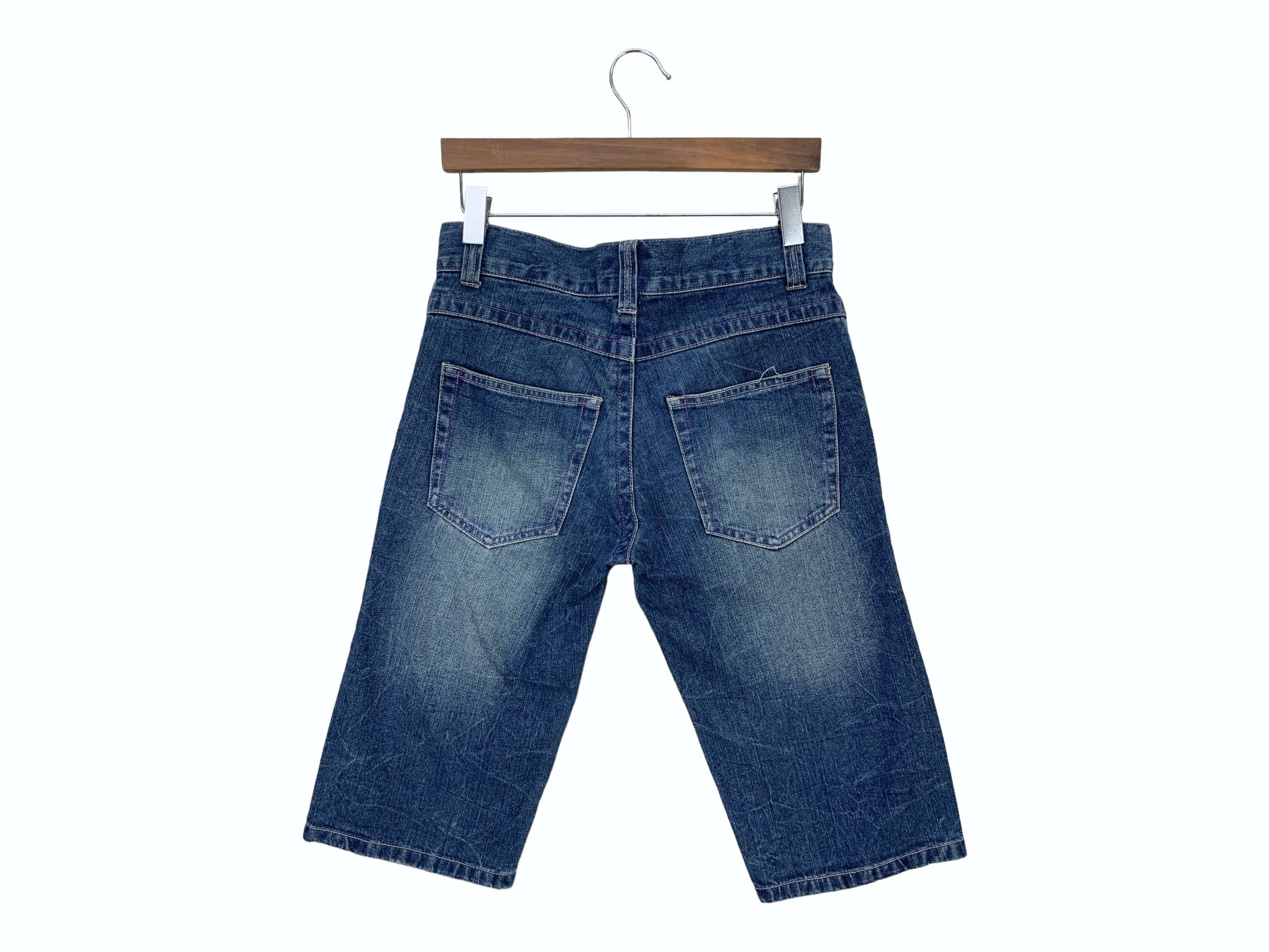 Japanese Brand Nylaus Short Jeans Distressed Denim Size US 31 - 2 Thumbnail