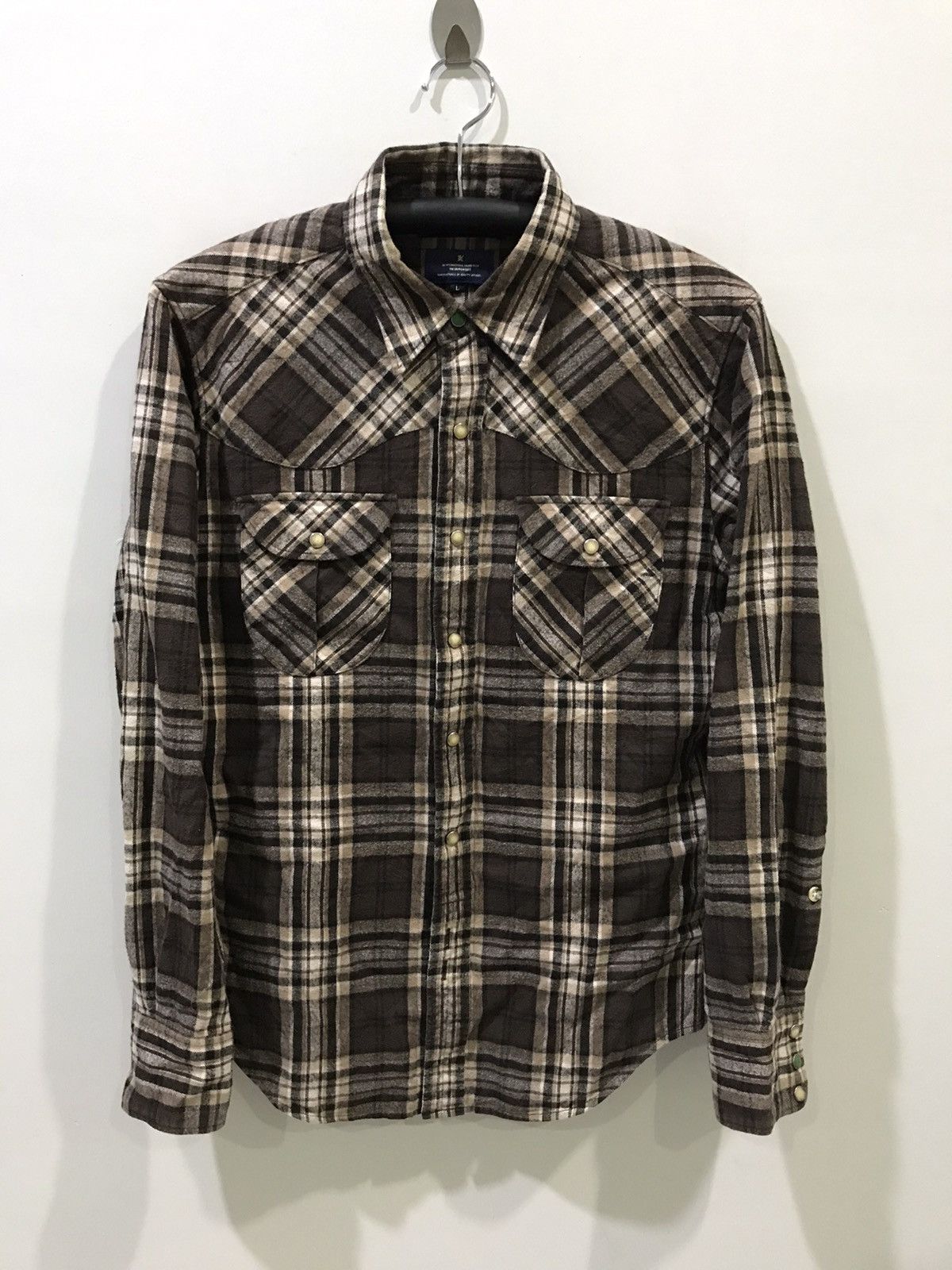 Flannel R NEWBOLD Plaid Westener Snap Button Flannel Size US M / EU 48-50 / 2 - 1 Thumbnail