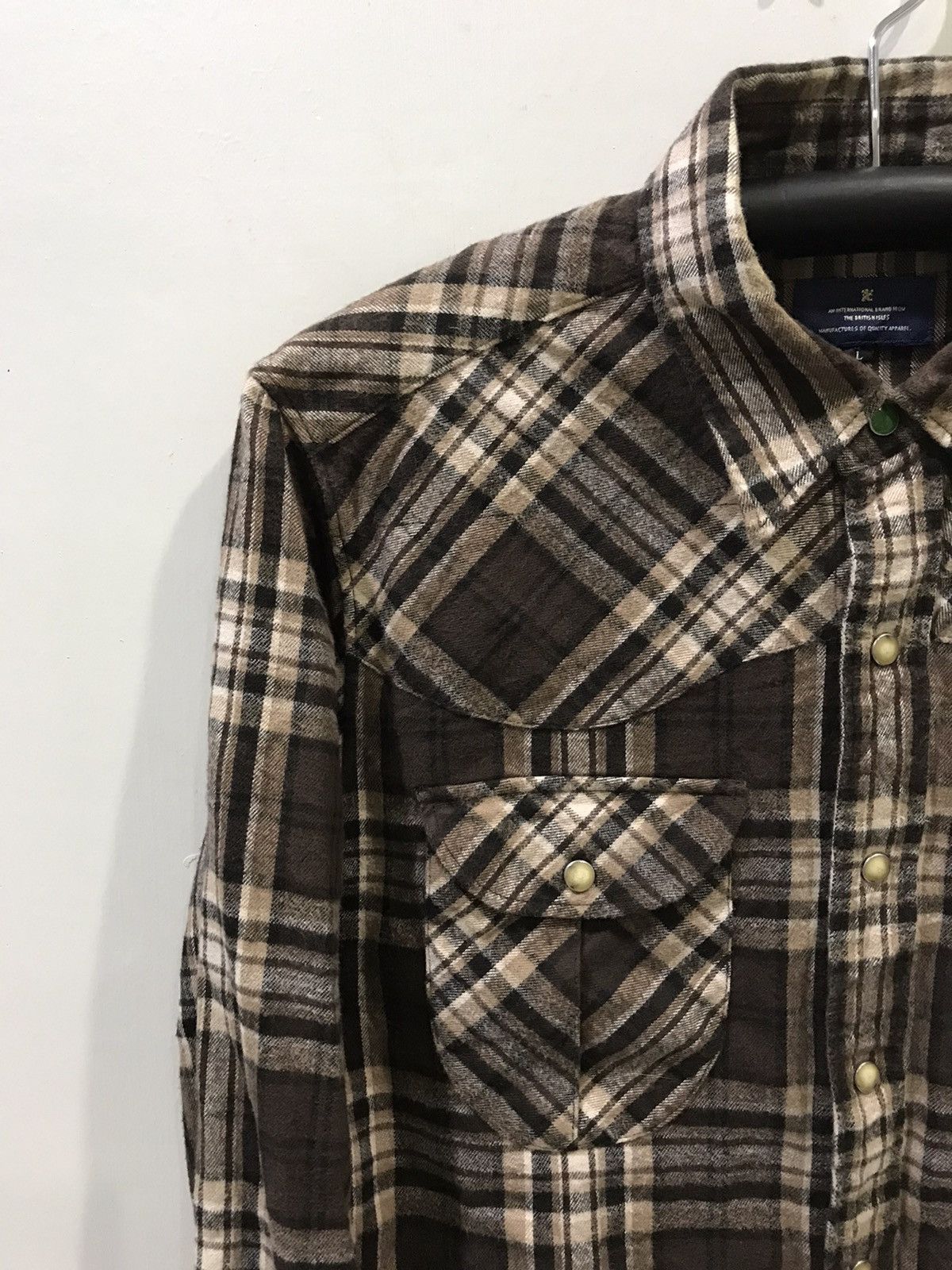 Flannel R NEWBOLD Plaid Westener Snap Button Flannel Size US M / EU 48-50 / 2 - 4 Thumbnail