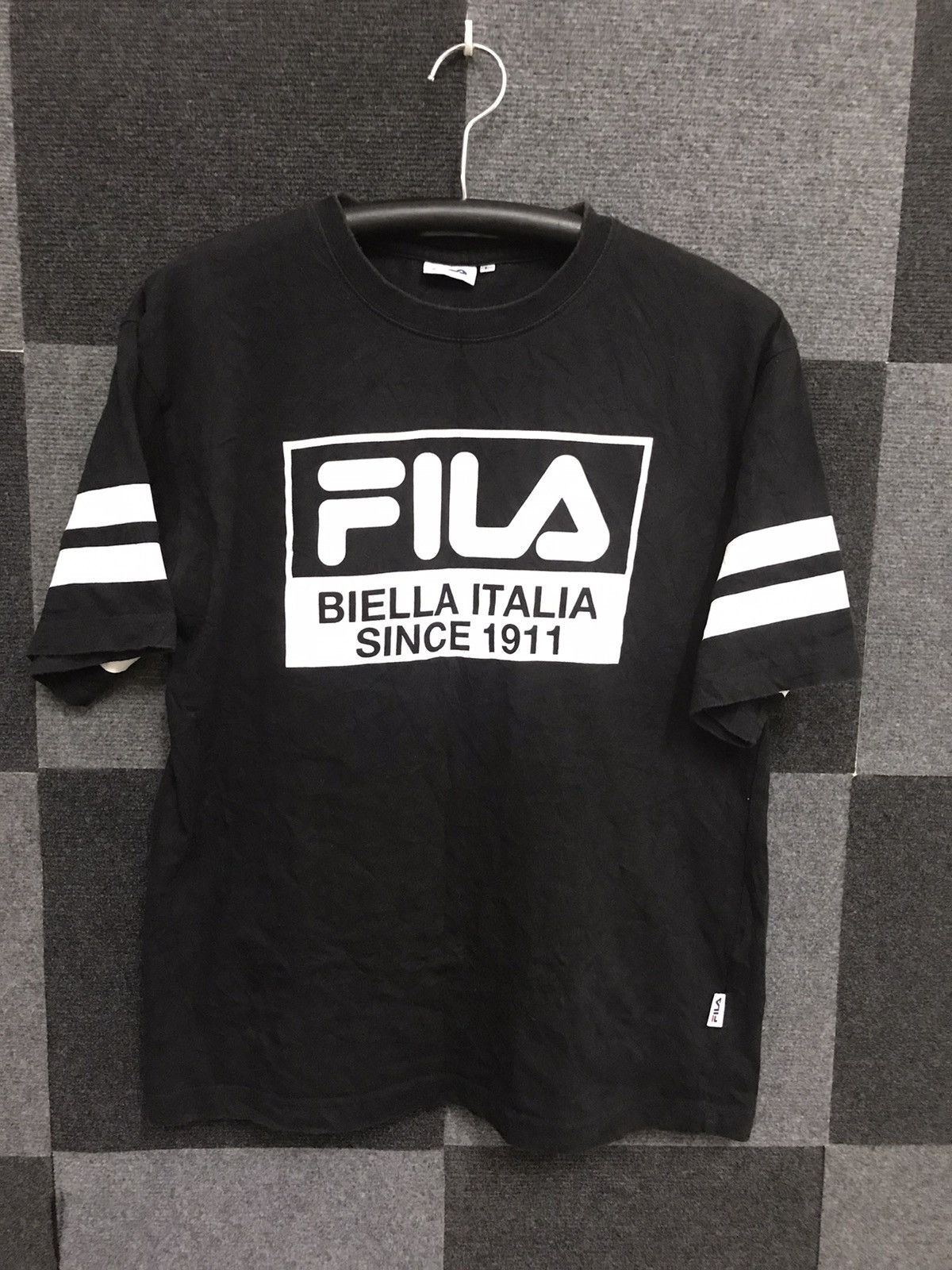 Fila FULA Spell Out Cool Stripe Oversize Shirt Size L / US 10 / IT 46 - 3 Thumbnail