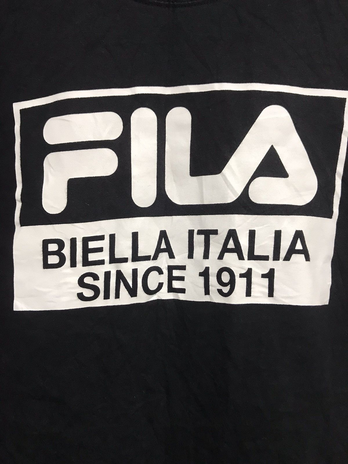 Fila FULA Spell Out Cool Stripe Oversize Shirt Size L / US 10 / IT 46 - 4 Thumbnail