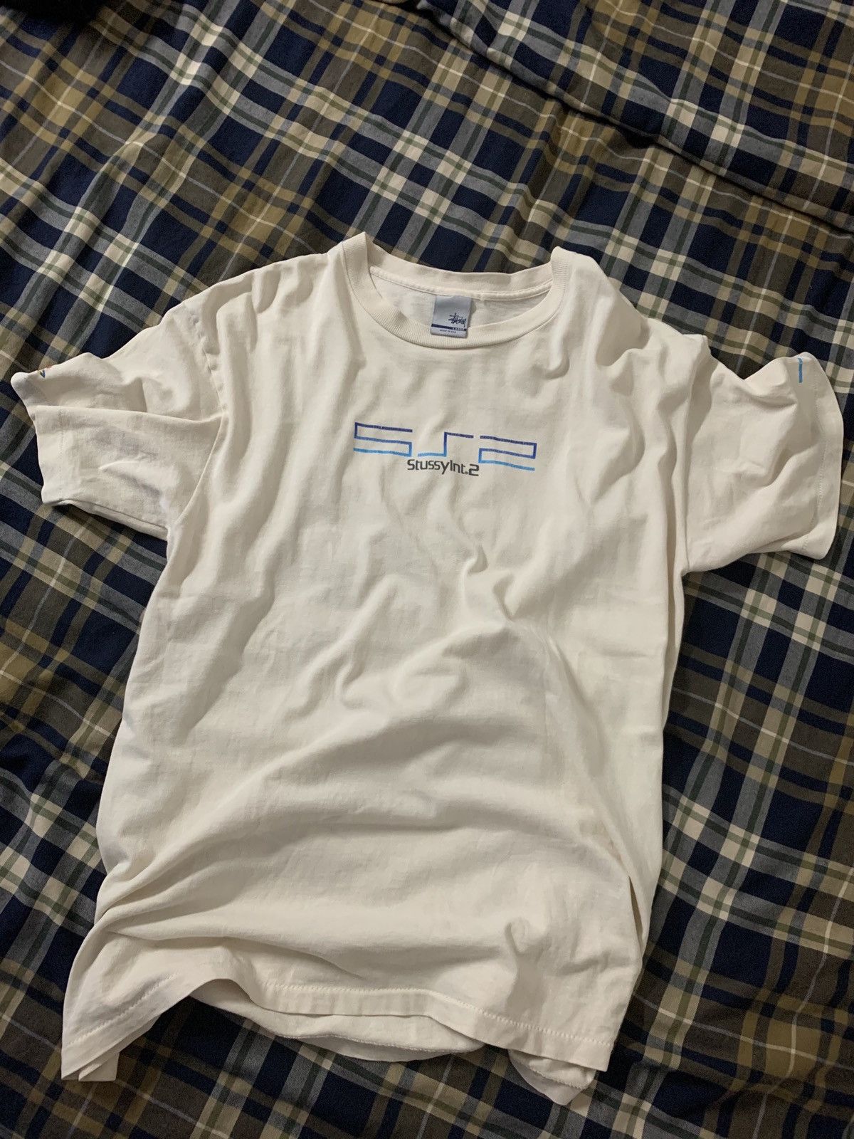image of Stussy Playstation Tee 90's in Cream, Men's (Size Large)
