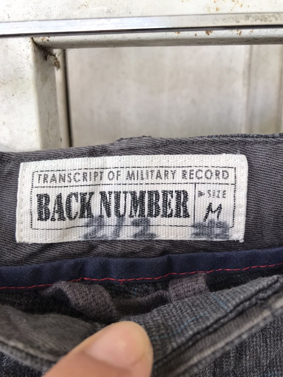 Japanese Brand BACK NUMBER Japan Military Grey Plaid Cargo Pant Size US 31 - 10 Thumbnail
