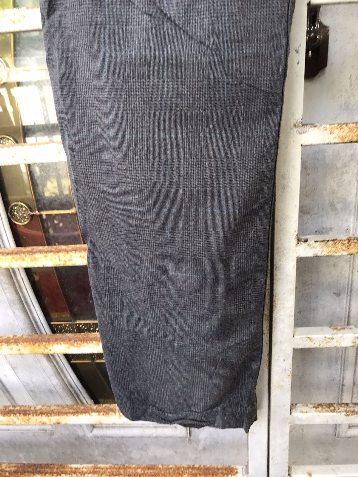 Japanese Brand BACK NUMBER Japan Military Grey Plaid Cargo Pant Size US 31 - 17 Thumbnail