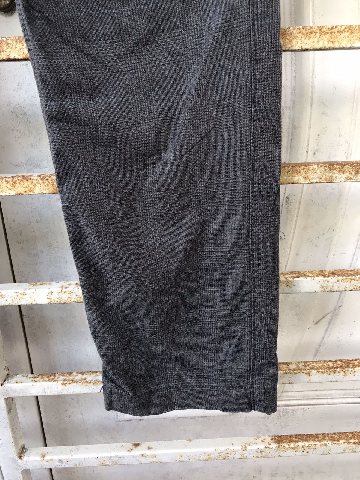 Japanese Brand BACK NUMBER Japan Military Grey Plaid Cargo Pant Size US 31 - 8 Thumbnail