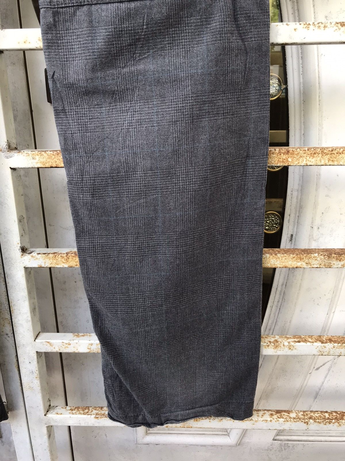 Japanese Brand BACK NUMBER Japan Military Grey Plaid Cargo Pant Size US 31 - 16 Thumbnail