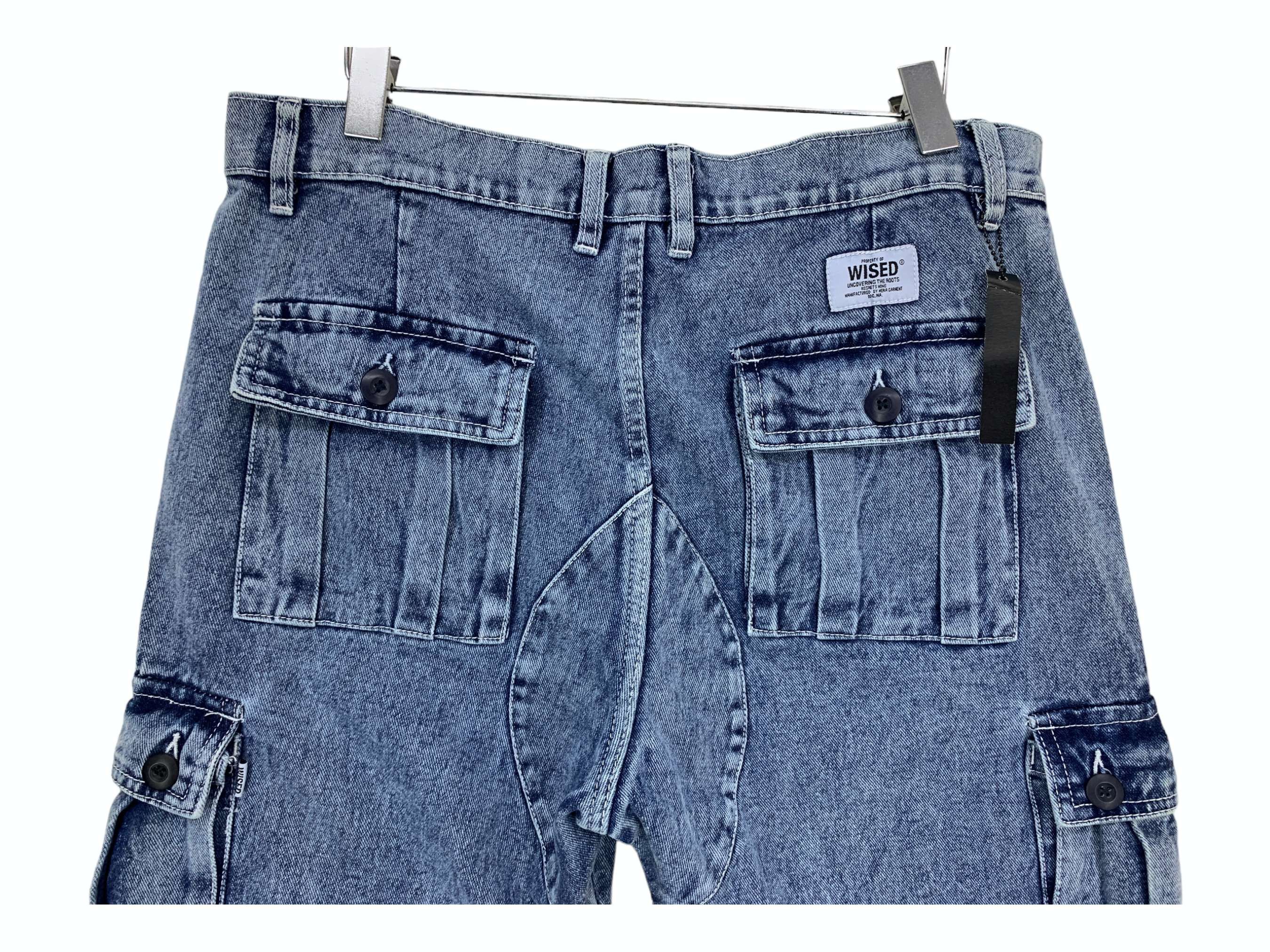 Japanese Brand Wised Cargo Jeans Hip Hop Skateboards Jeans Baggy Pants Size US 34 / EU 50 - 6 Thumbnail