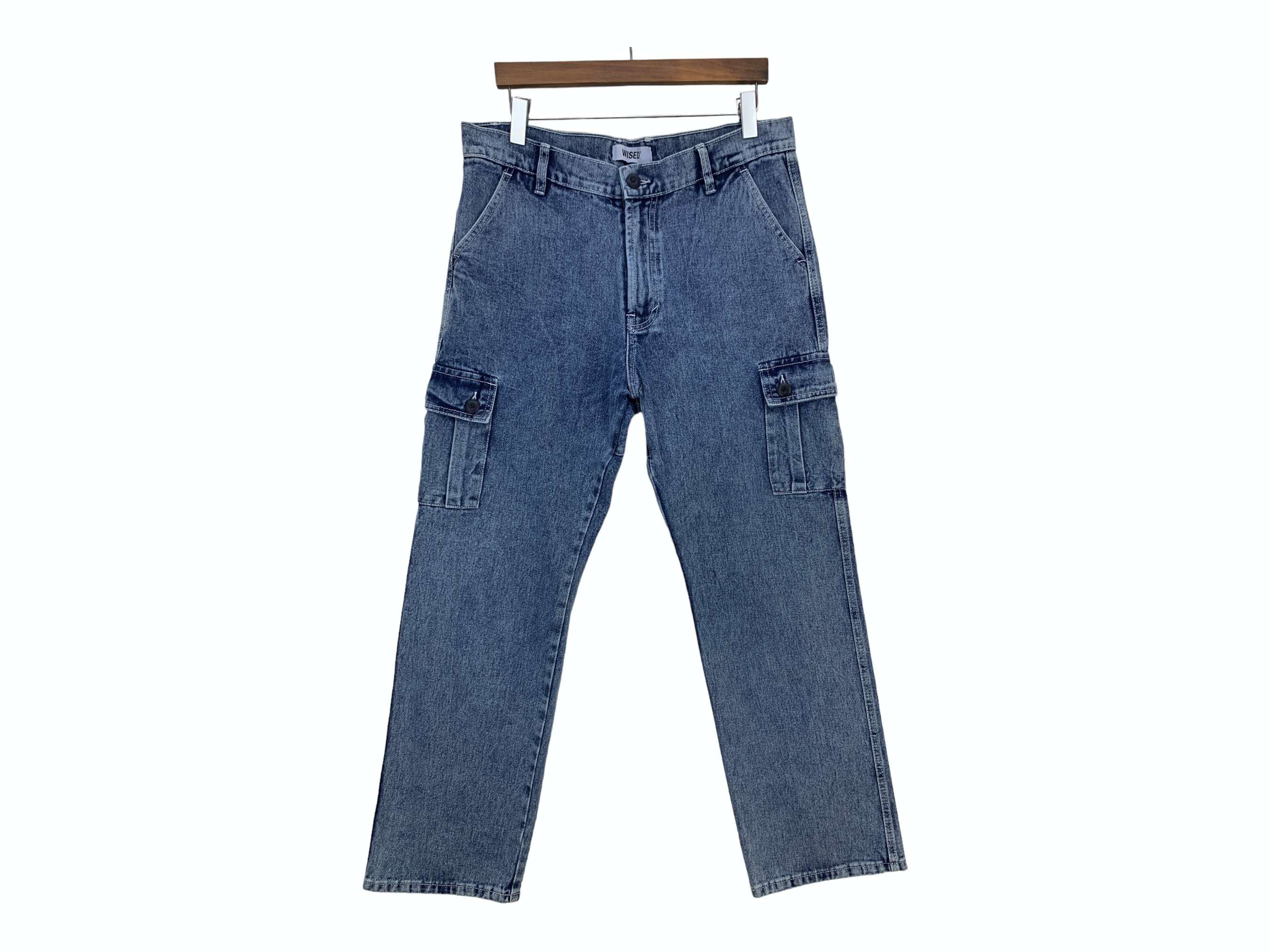 Japanese Brand Wised Cargo Jeans Hip Hop Skateboards Jeans Baggy Pants Size US 34 / EU 50 - 2 Thumbnail