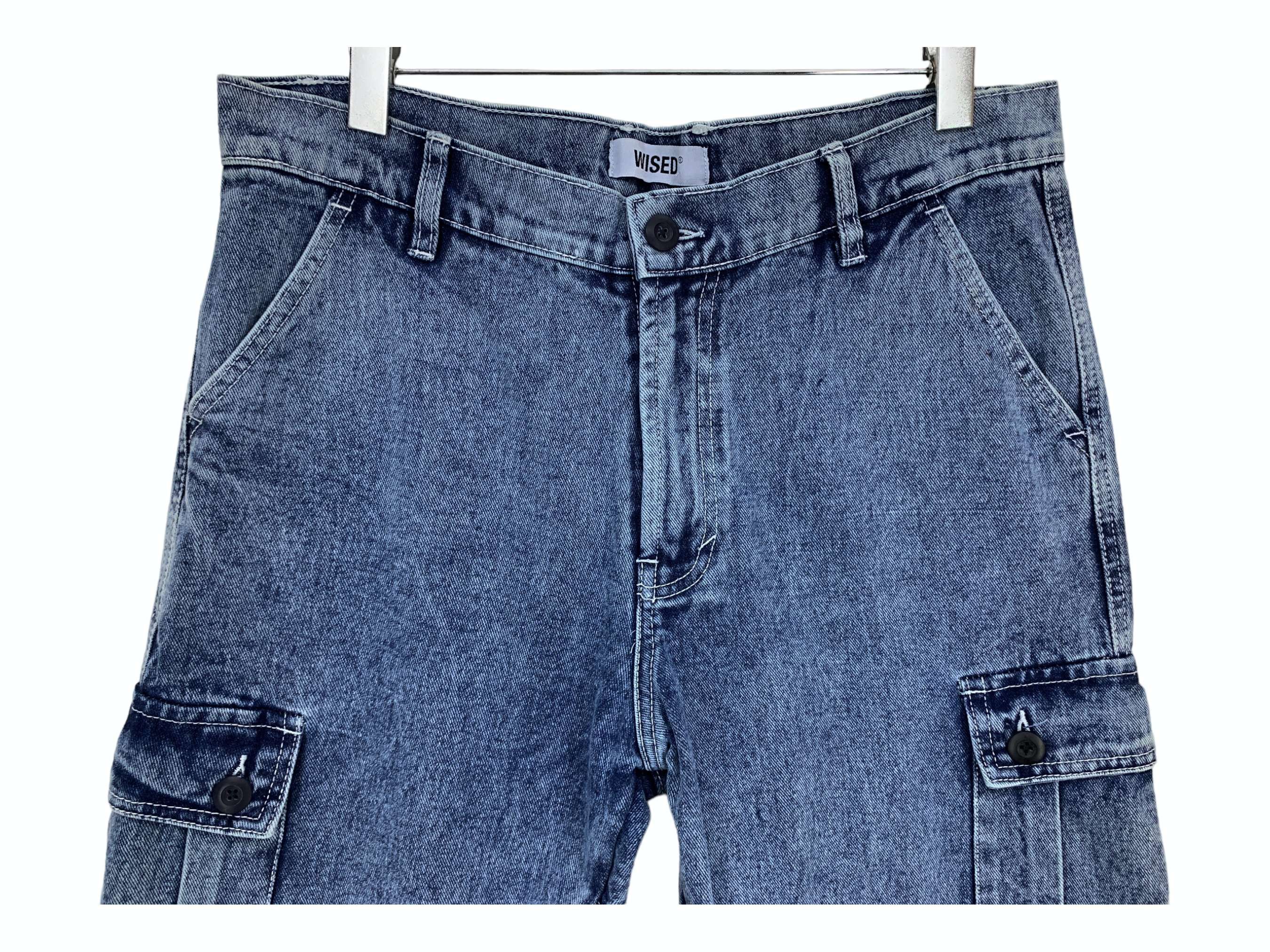 Japanese Brand Wised Cargo Jeans Hip Hop Skateboards Jeans Baggy Pants Size US 34 / EU 50 - 3 Thumbnail
