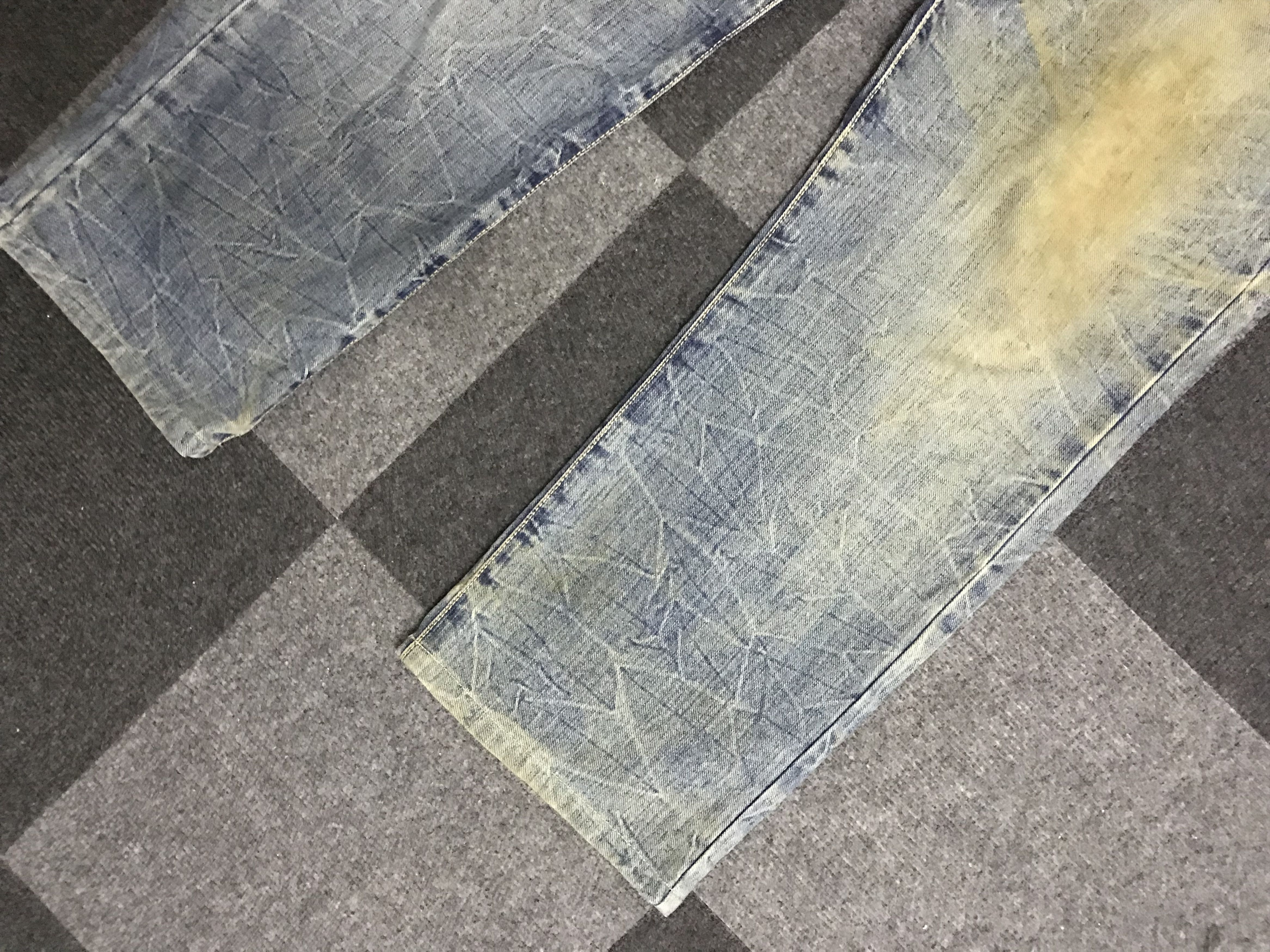 Japanese Brand D113 BACK AND FORTH Wing SpellOut Cropped Rusty Jeans Size US 35 - 6 Thumbnail
