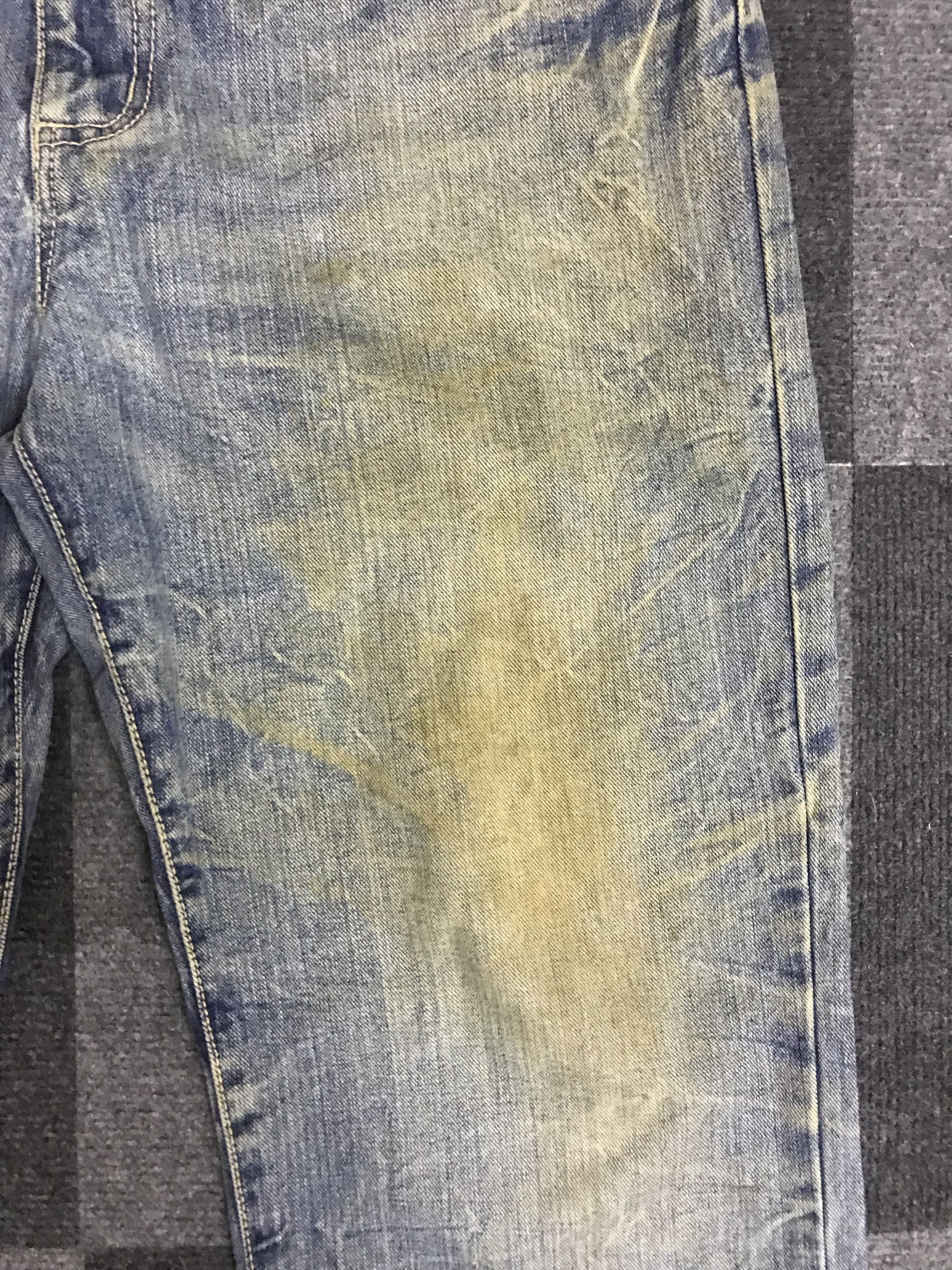 Japanese Brand D113 BACK AND FORTH Wing SpellOut Cropped Rusty Jeans Size US 35 - 8 Thumbnail