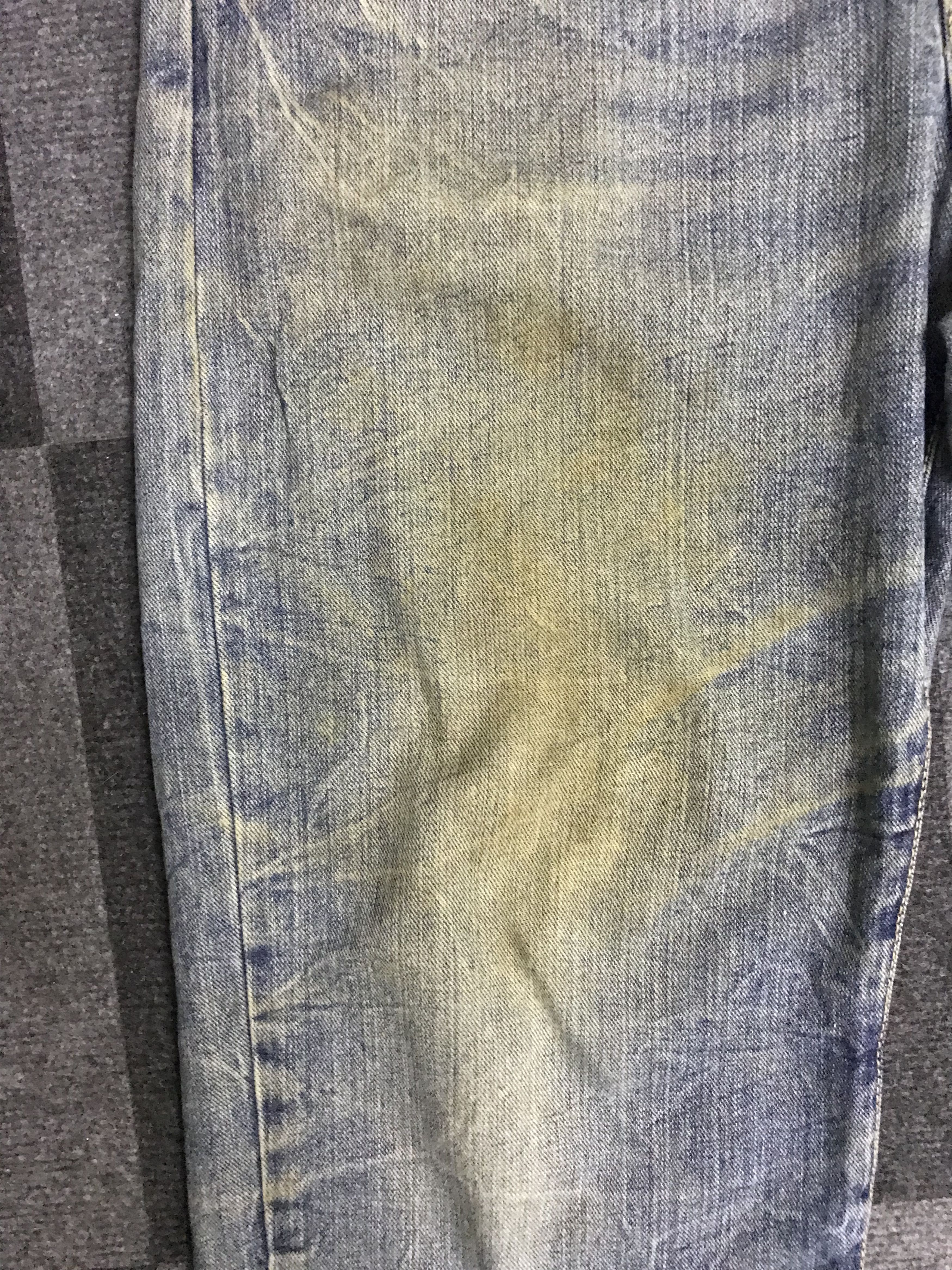 Japanese Brand D113 BACK AND FORTH Wing SpellOut Cropped Rusty Jeans Size US 35 - 7 Thumbnail
