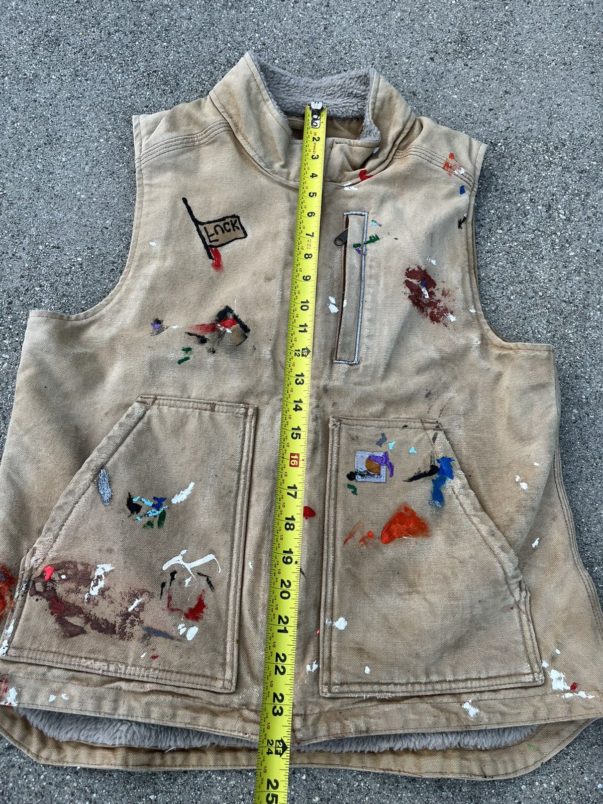 Carhartt Custom Carhartt Sherpa Vest Thrashed Distressed Sun Fade Size US S / EU 44-46 / 1 - 8 Thumbnail