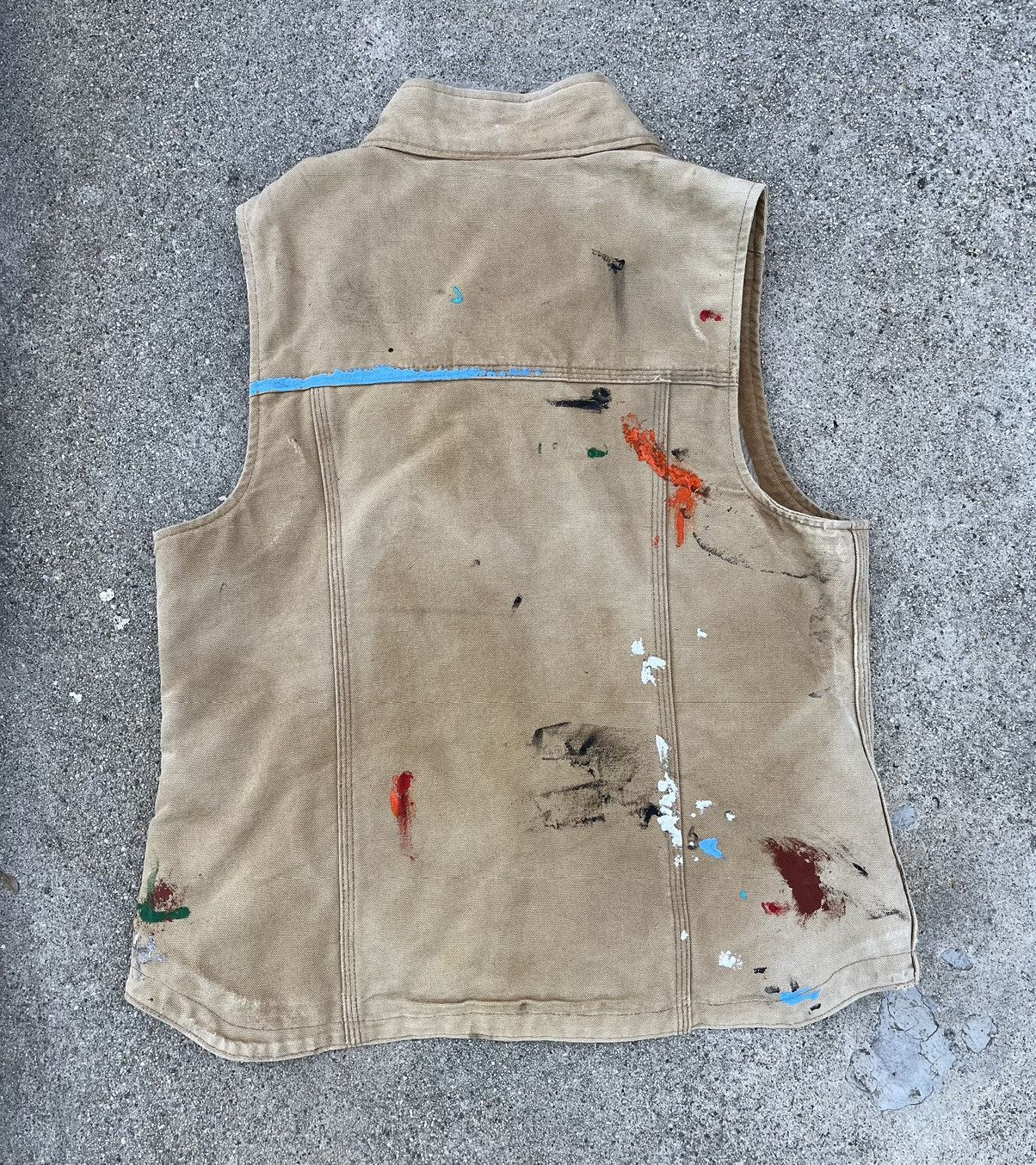 Carhartt Custom Carhartt Sherpa Vest Thrashed Distressed Sun Fade Size US S / EU 44-46 / 1 - 9 Thumbnail