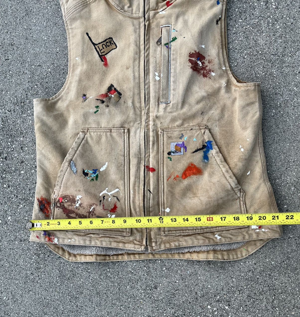 Carhartt Custom Carhartt Sherpa Vest Thrashed Distressed Sun Fade Size US S / EU 44-46 / 1 - 7 Thumbnail