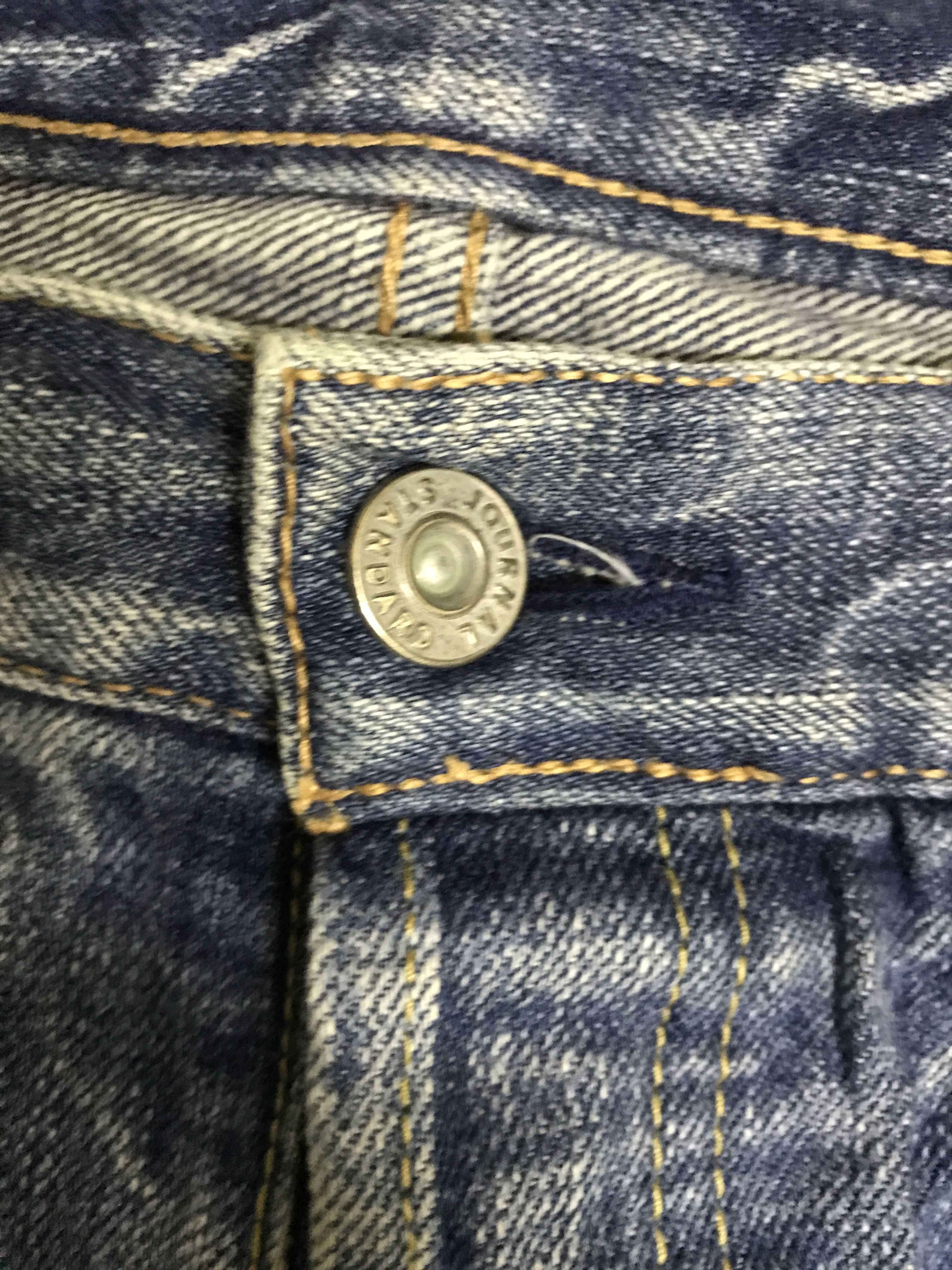 Japanese Brand D146 JOURNAL STANDARD Light Wash Distressed Slvedge Jeans Size US 33 - 9 Thumbnail