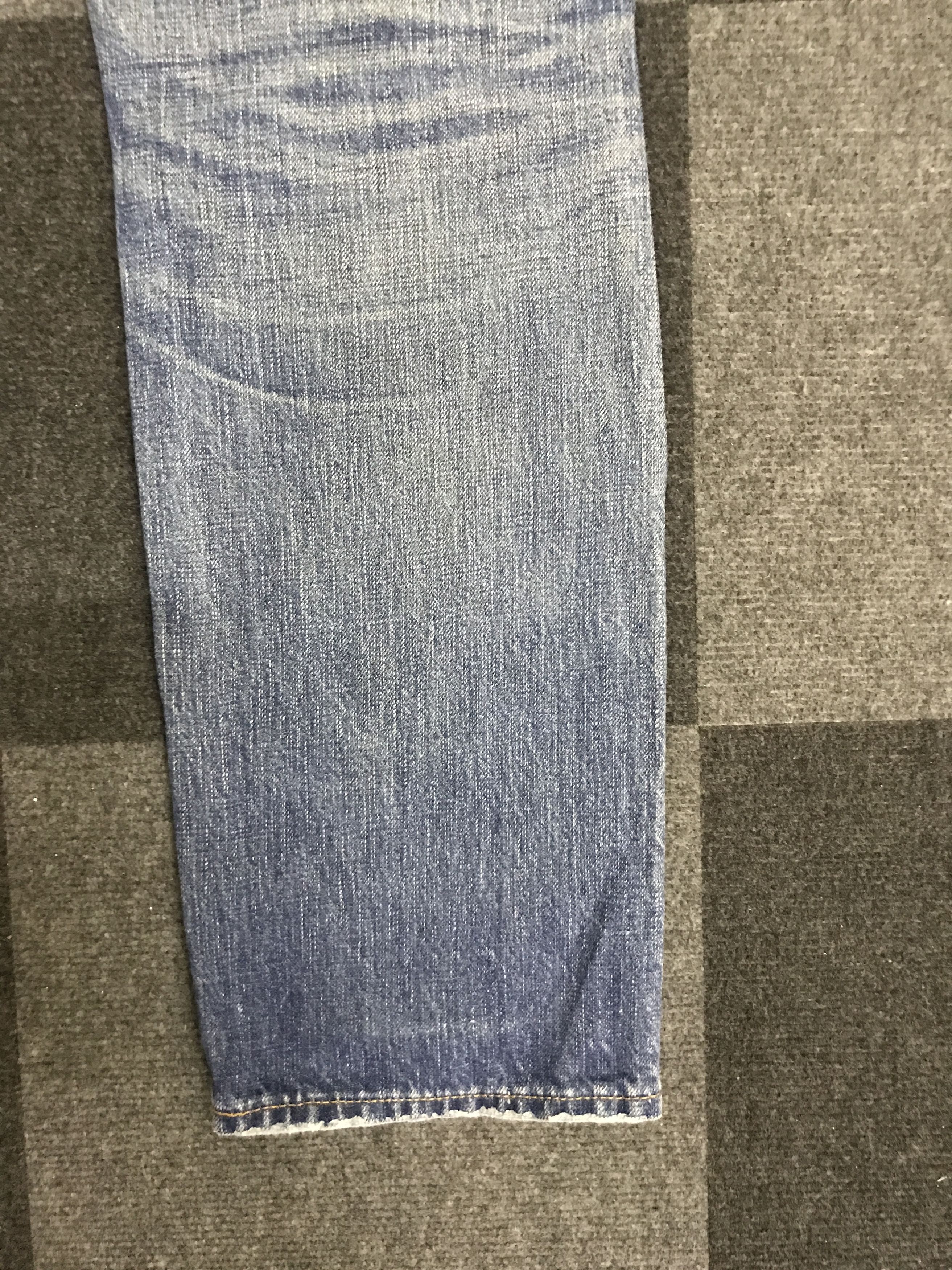 Japanese Brand D146 JOURNAL STANDARD Light Wash Distressed Slvedge Jeans Size US 33 - 15 Thumbnail