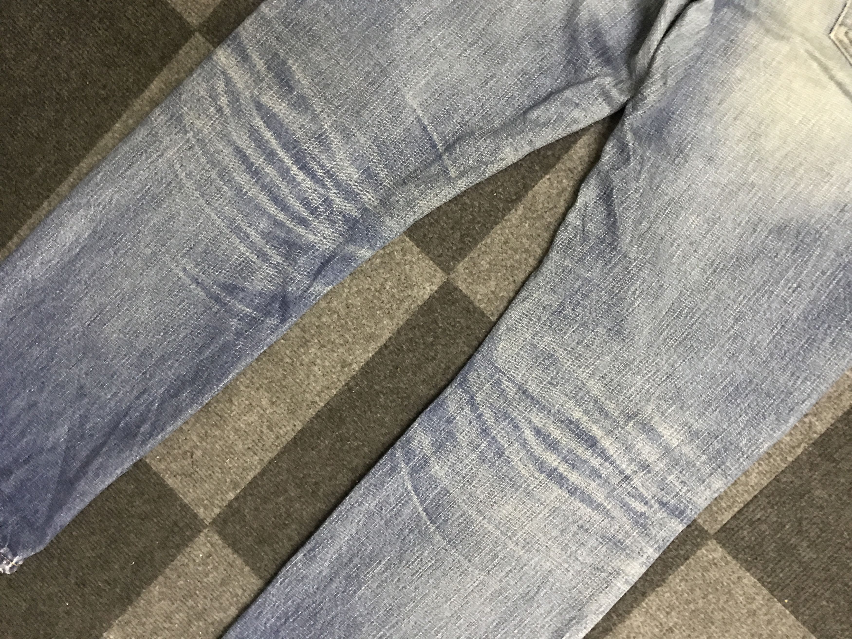 Japanese Brand D146 JOURNAL STANDARD Light Wash Distressed Slvedge Jeans Size US 33 - 12 Thumbnail