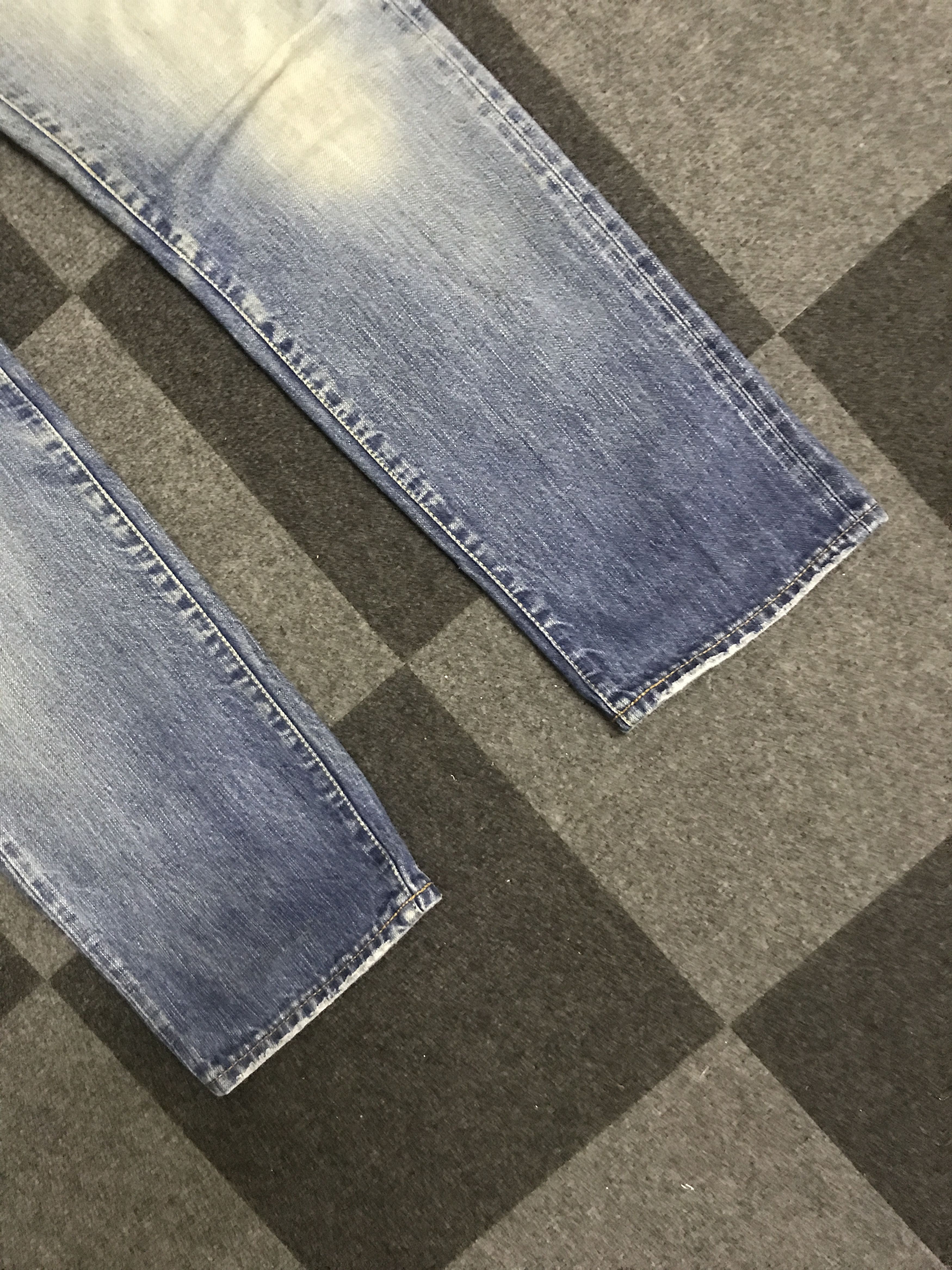 Japanese Brand D146 JOURNAL STANDARD Light Wash Distressed Slvedge Jeans Size US 33 - 6 Thumbnail