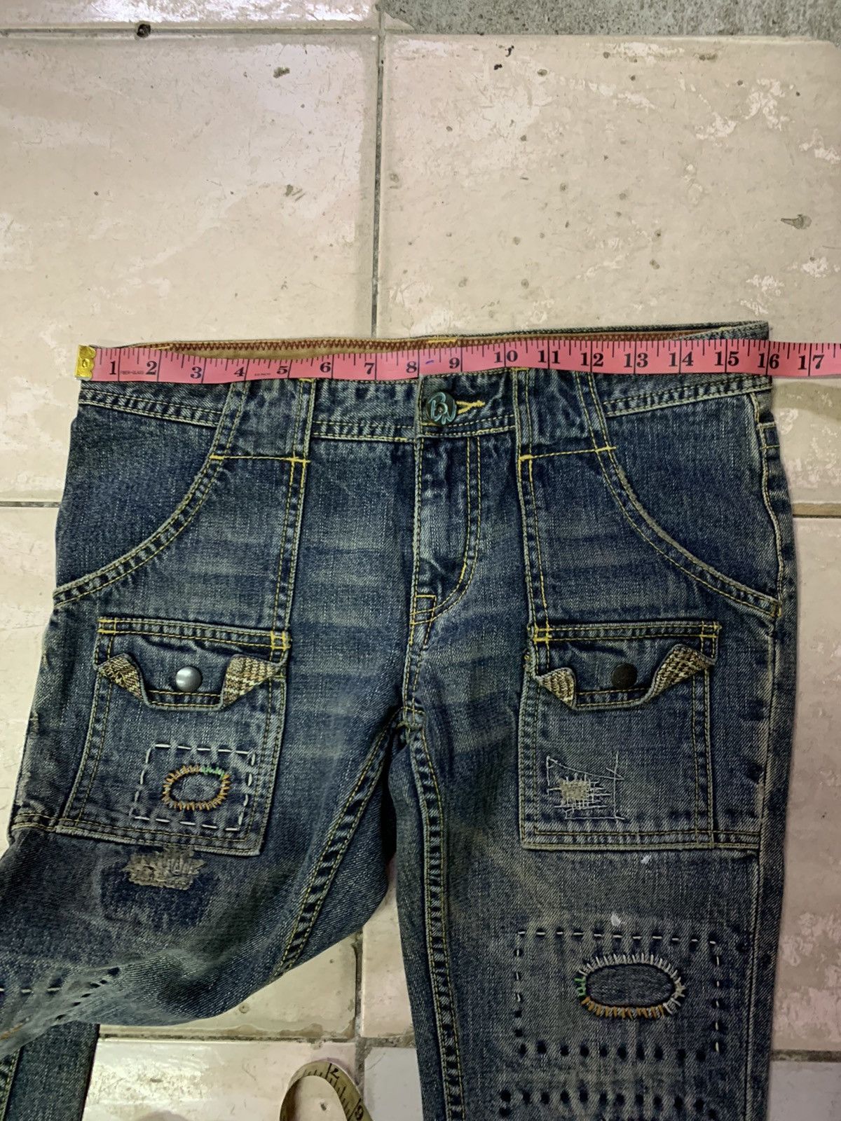 Japanese Brand Back Number Patchwork Bush Pants Size US 32 / EU 48 - 13 Thumbnail