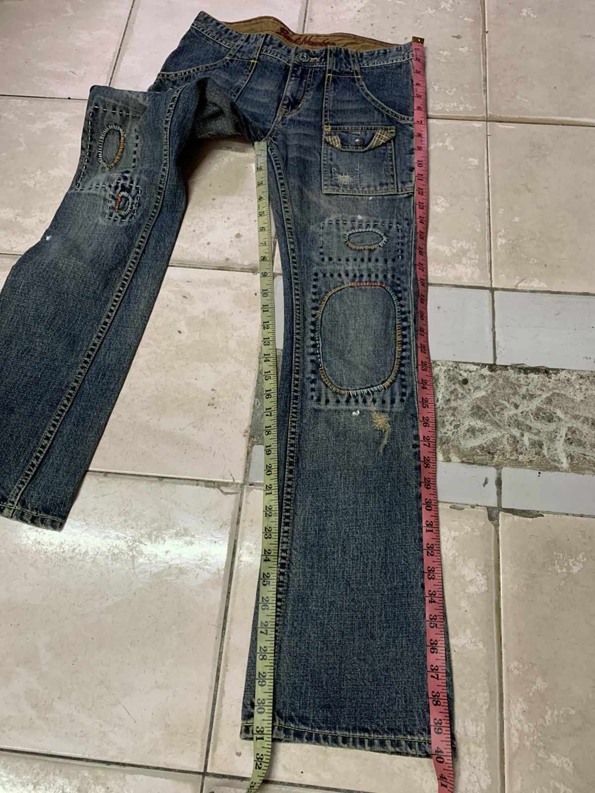 Japanese Brand Back Number Patchwork Bush Pants Size US 32 / EU 48 - 12 Thumbnail
