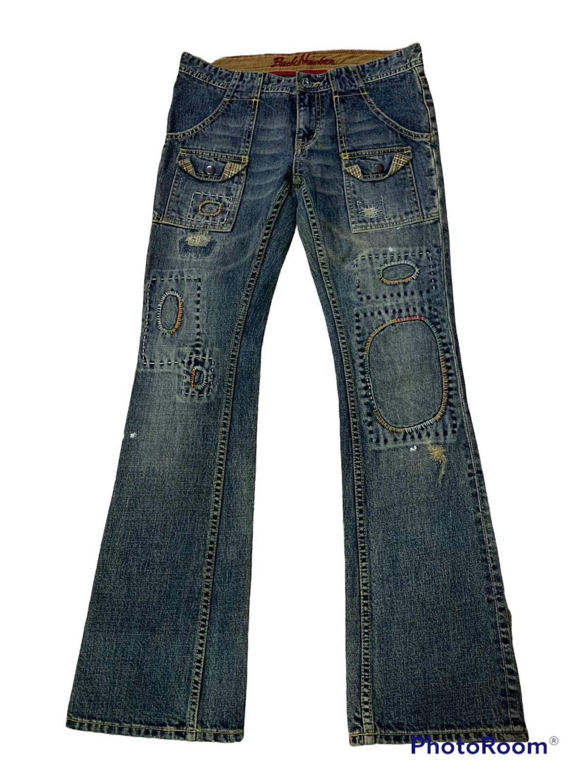 Japanese Brand Back Number Patchwork Bush Pants Size US 32 / EU 48 - 3 Thumbnail