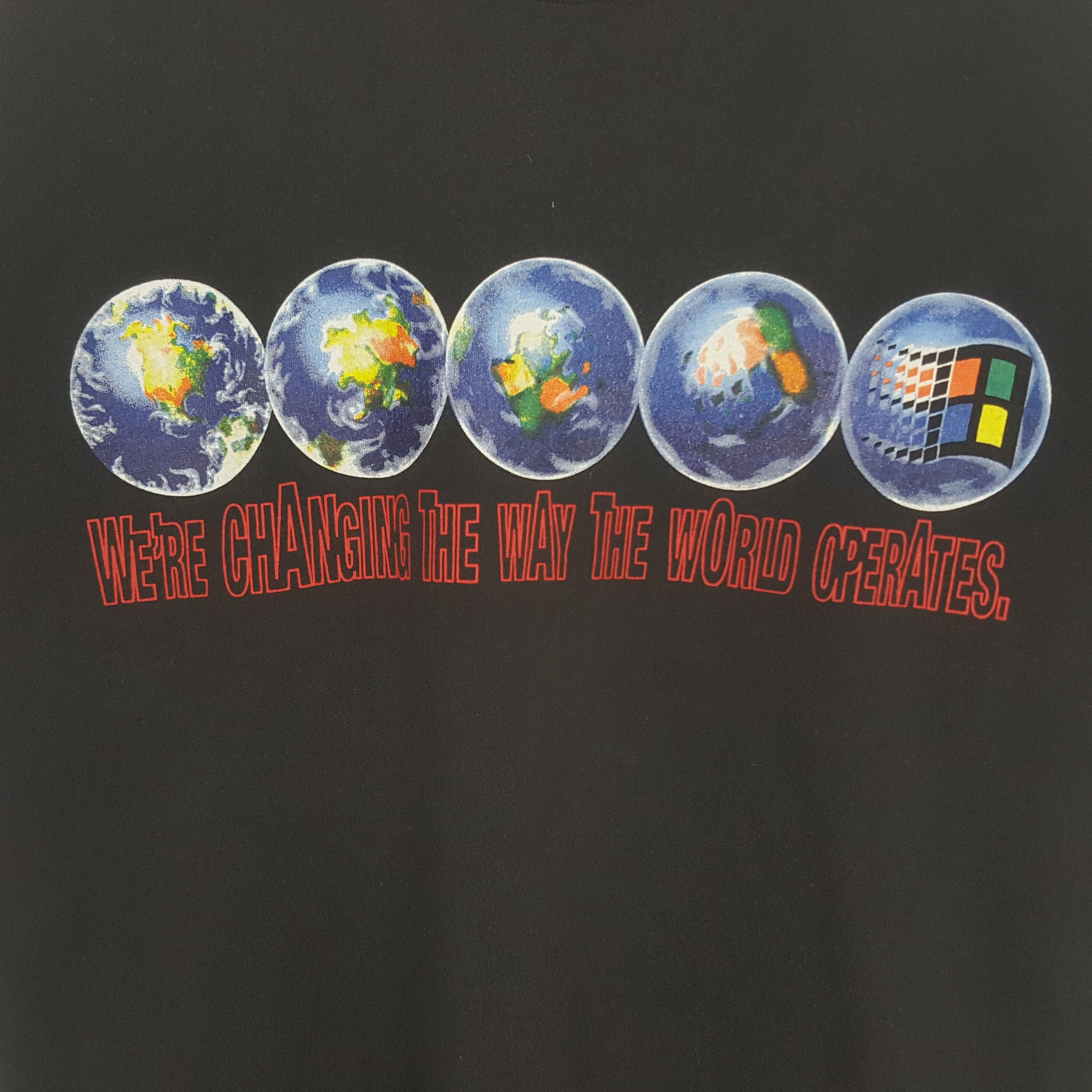 Apple Vintage Microfost Computer Window Tshirt Size US L / EU 52-54 / 3 - 2 Thumbnail