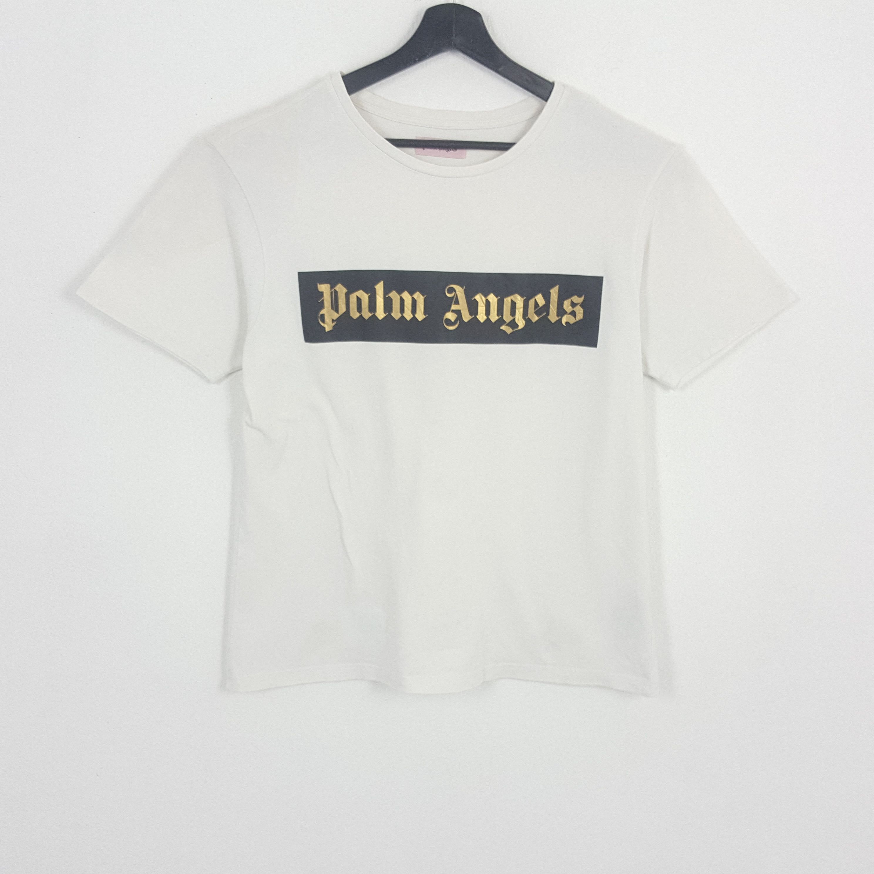 Palm Angels レコードデザイン Tシャツ PALM ANGELS - 【25SS】バック カーブロゴ オーバー Tシャツ