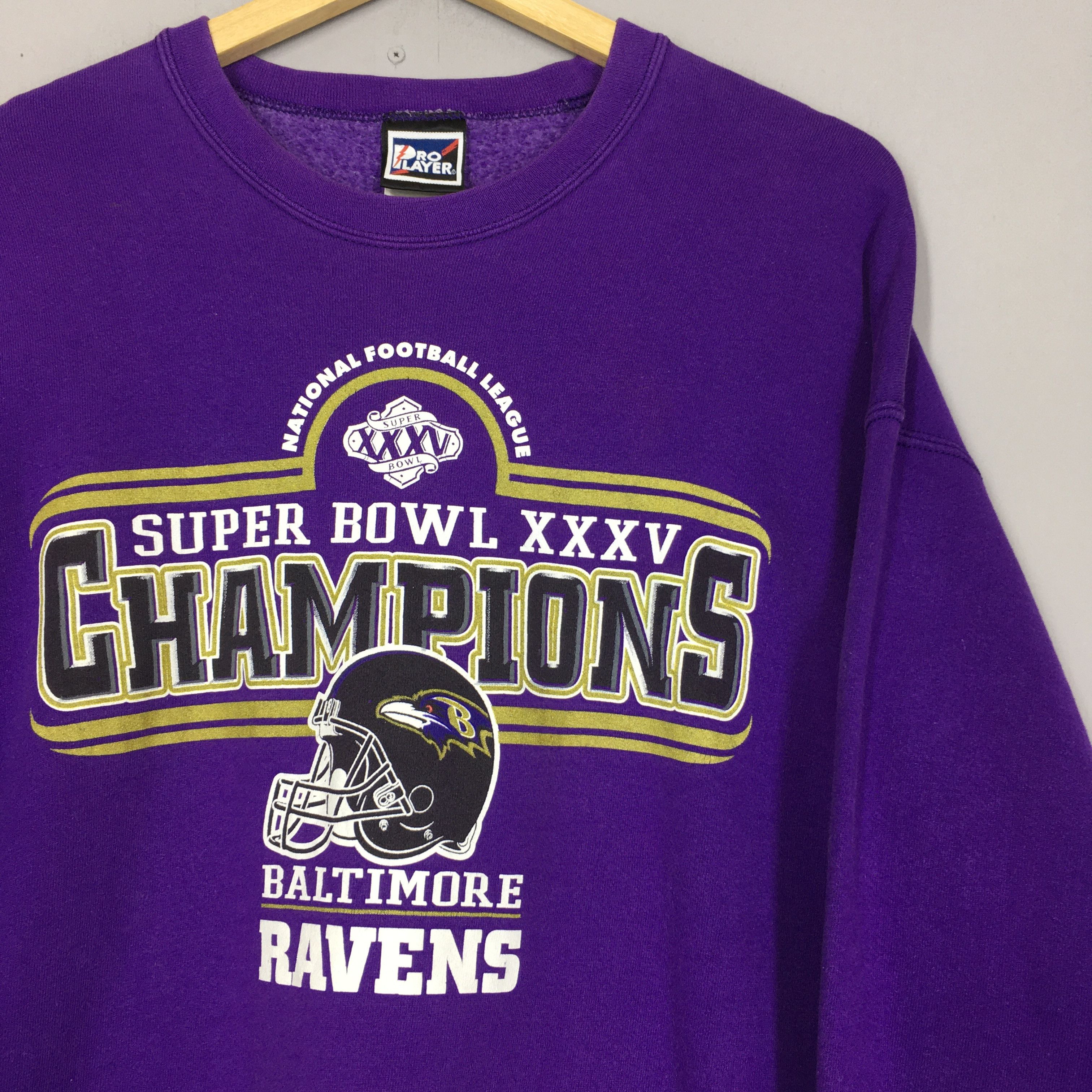 NFL × Pro Player × Vintage Vintage Baltimore Ravens Nfl Sweatshirt XLarge Size US XL / EU 56 / 4 - 2 Thumbnail