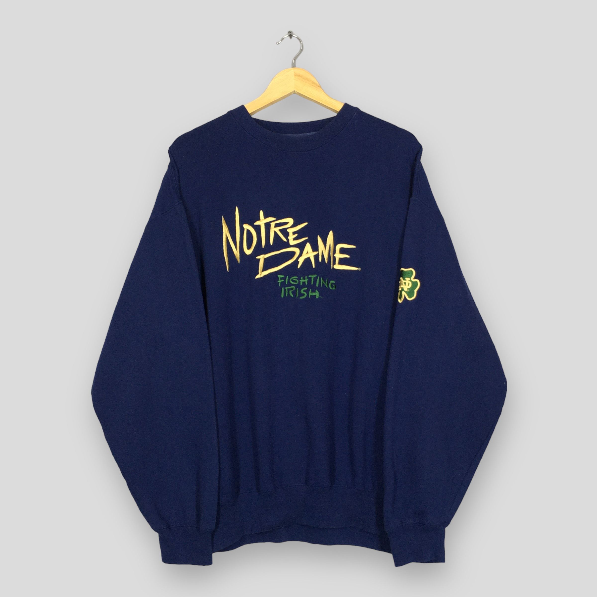 NCAA × Vintage Vintage Notre Dame Fighting Irish Sweatshirt Large Size US L / EU 52-54 / 3 - 1 Thumbnail