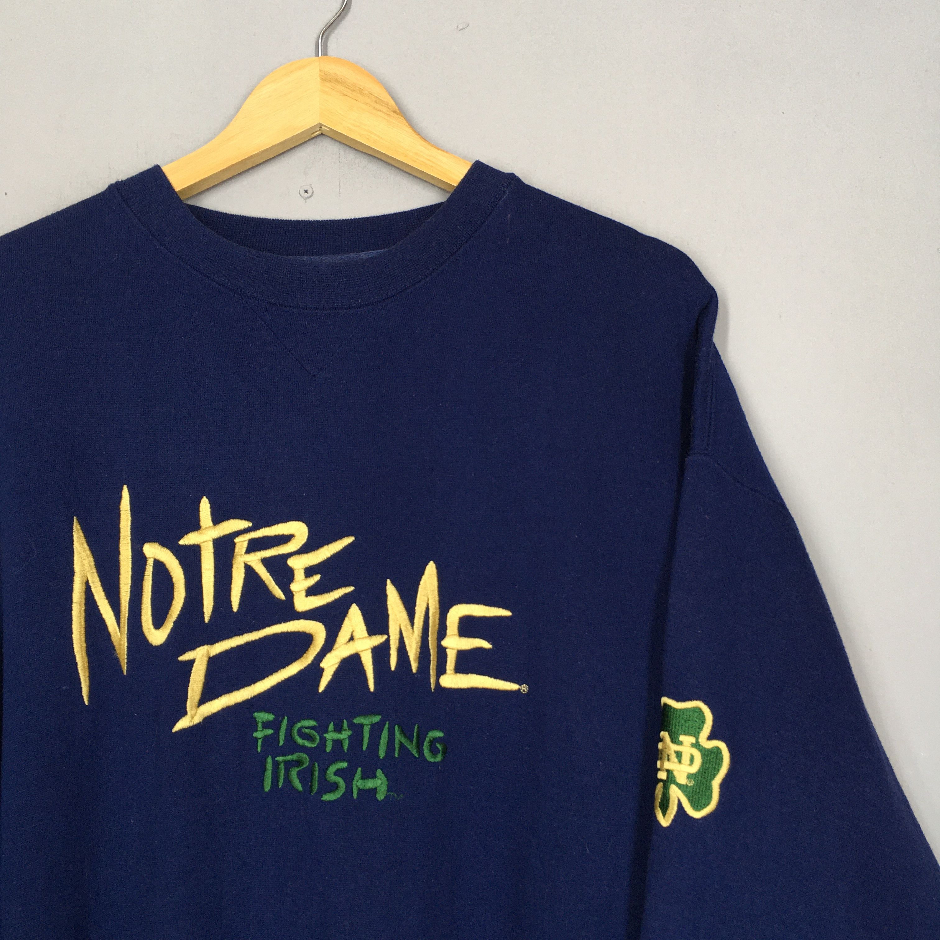 NCAA × Vintage Vintage Notre Dame Fighting Irish Sweatshirt Large Size US L / EU 52-54 / 3 - 2 Thumbnail