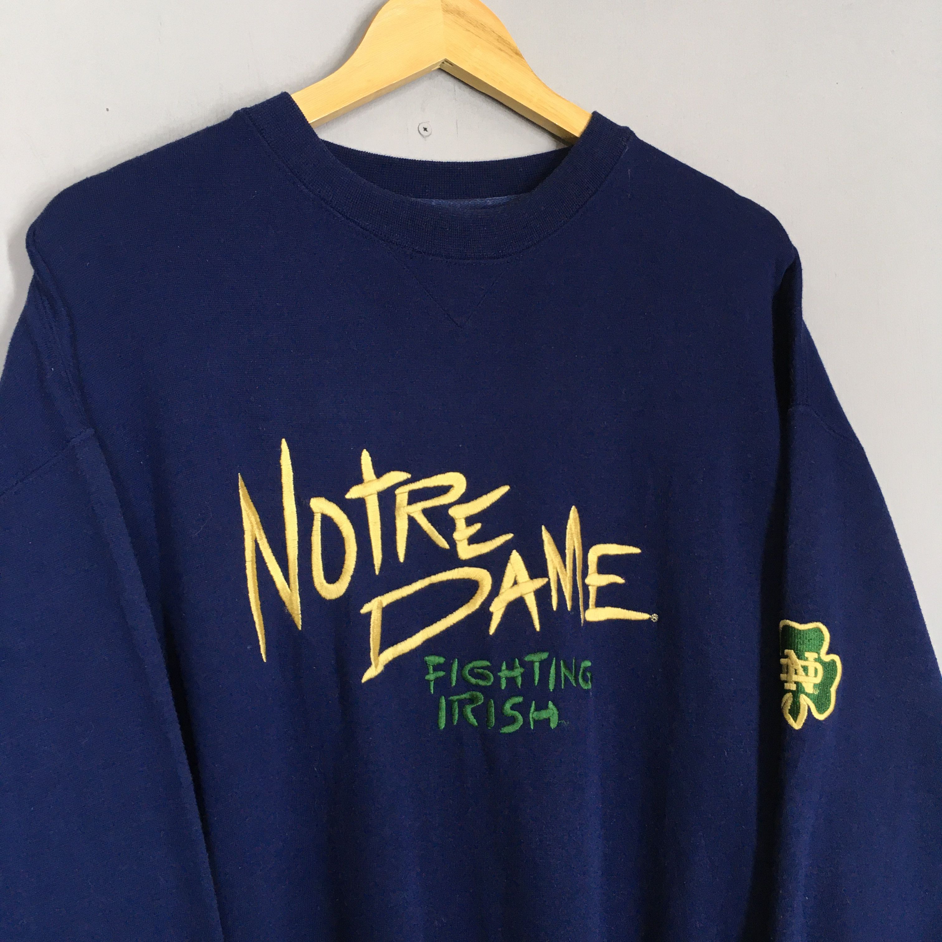 NCAA × Vintage Vintage Notre Dame Fighting Irish Sweatshirt Large Size US L / EU 52-54 / 3 - 3 Thumbnail