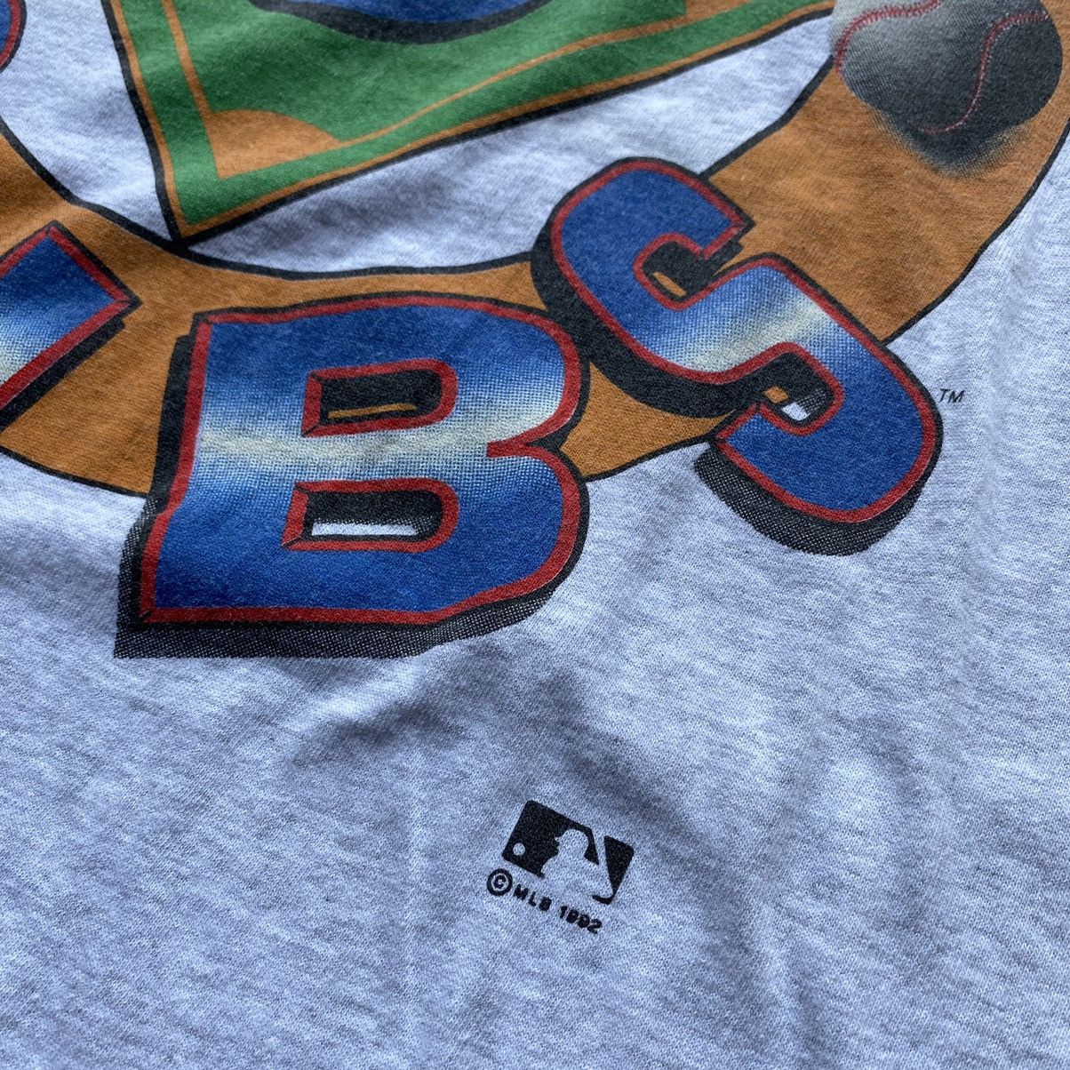 MLB × Vintage vintage 1992 90s CHICAGO CUBS MLB Spellout stitch t-shirt Size US M / EU 48-50 / 2 - 4 Thumbnail