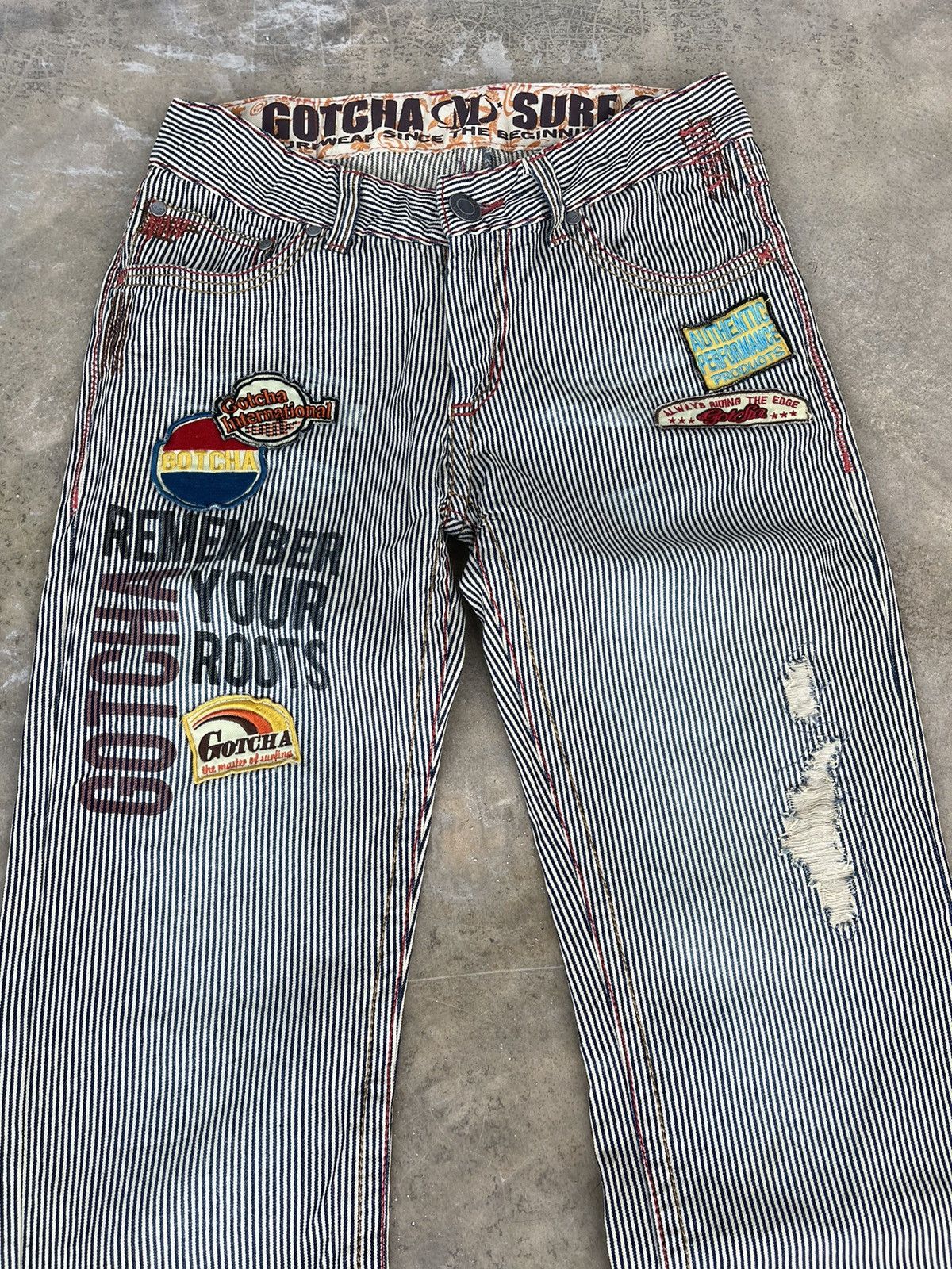 Gotcha Gotcha Hickory stripe surf style denim Size US 31 - 3 Thumbnail