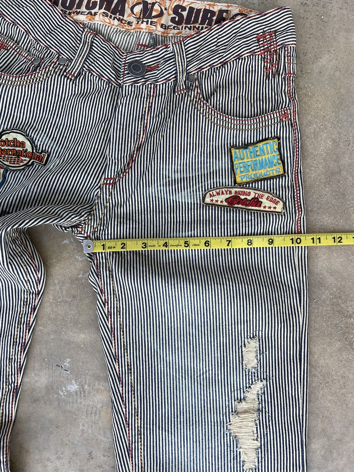 Gotcha Gotcha Hickory stripe surf style denim Size US 31 - 11 Thumbnail
