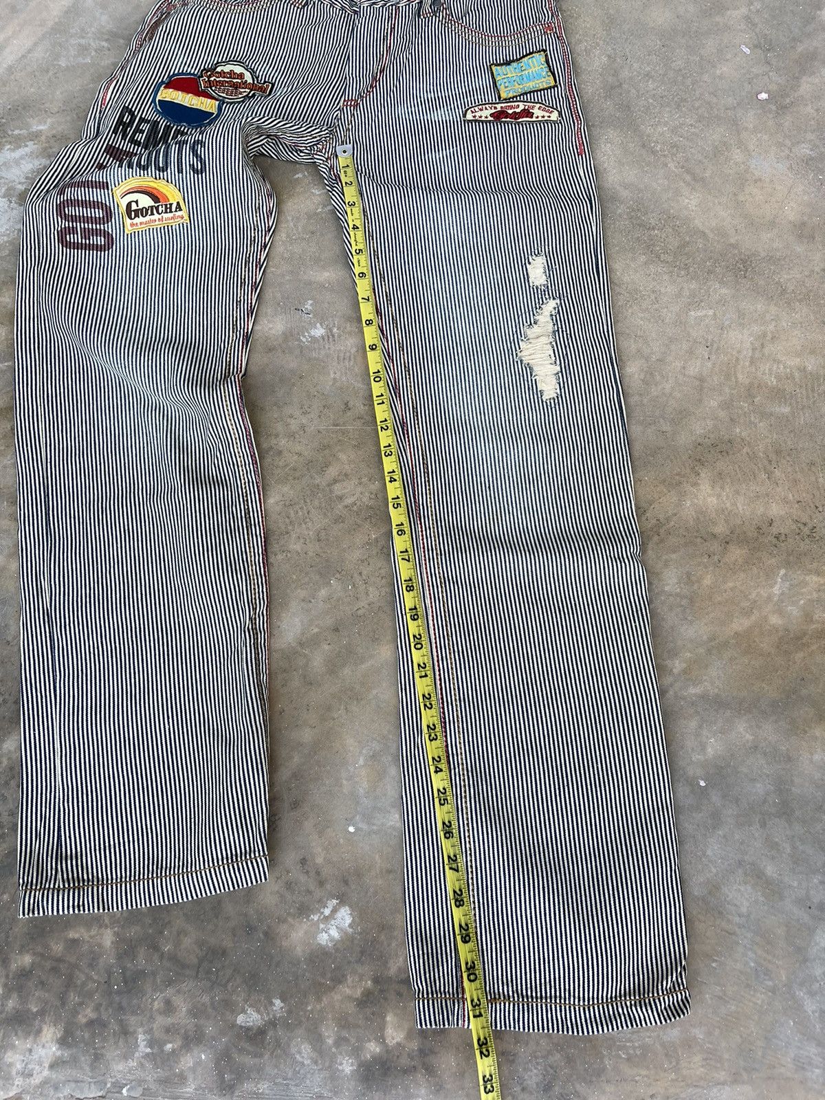Gotcha Gotcha Hickory stripe surf style denim Size US 31 - 14 Thumbnail