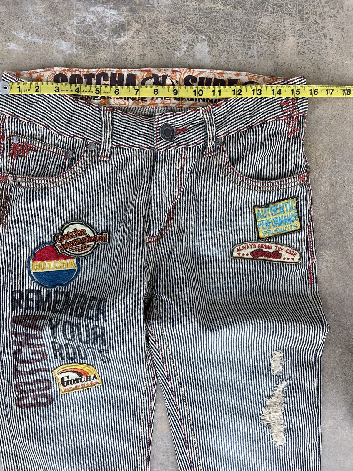 Gotcha Gotcha Hickory stripe surf style denim Size US 31 - 9 Thumbnail