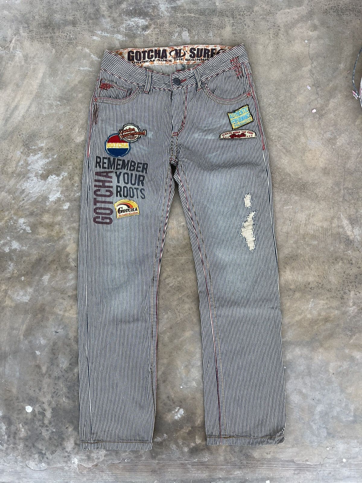 Gotcha Gotcha Hickory stripe surf style denim Size US 31 - 1 Thumbnail